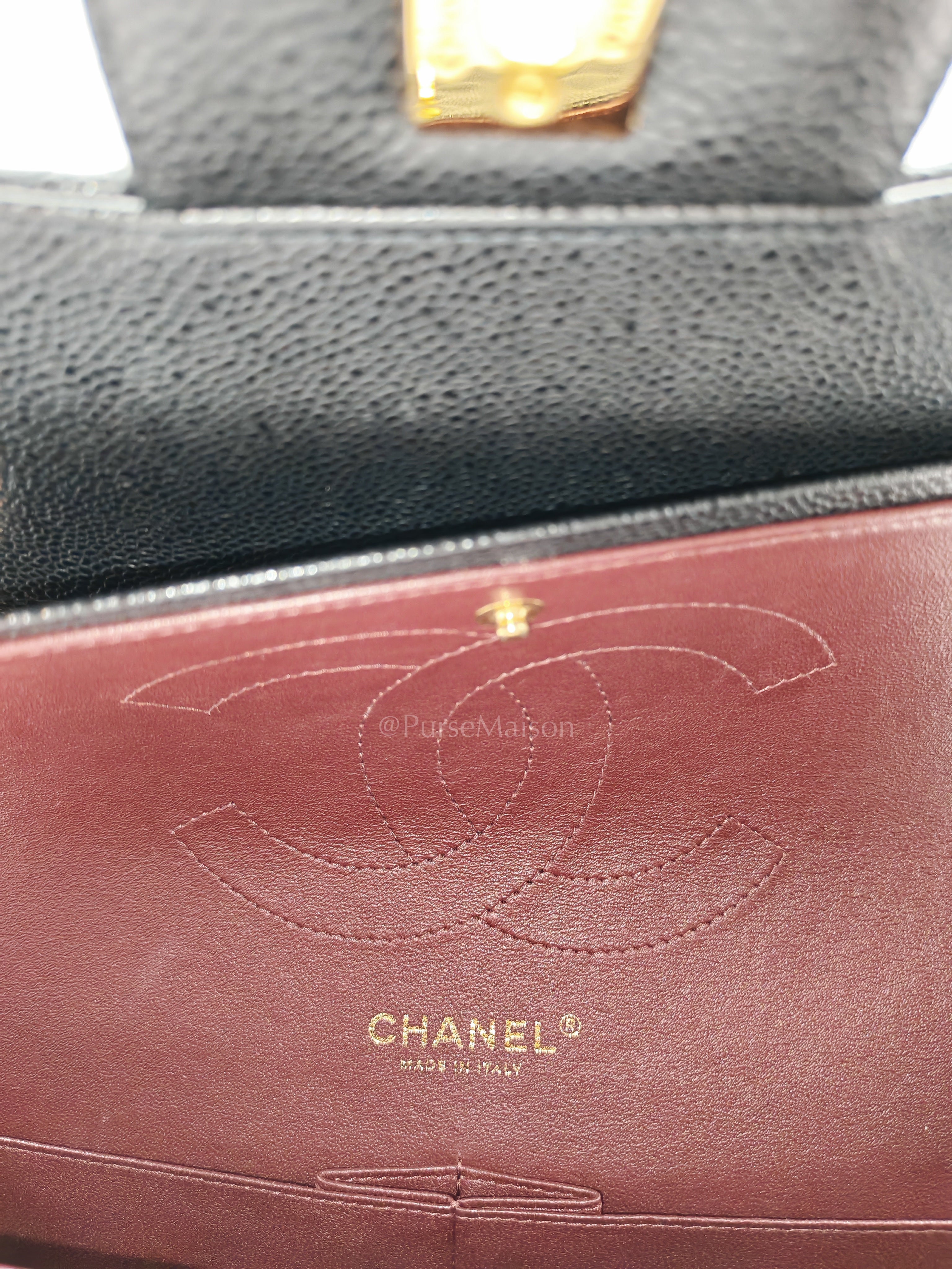 Classic Jumbo Double Flap Black Caviar Series 14 | Purse Maison Luxury Bags Shop
