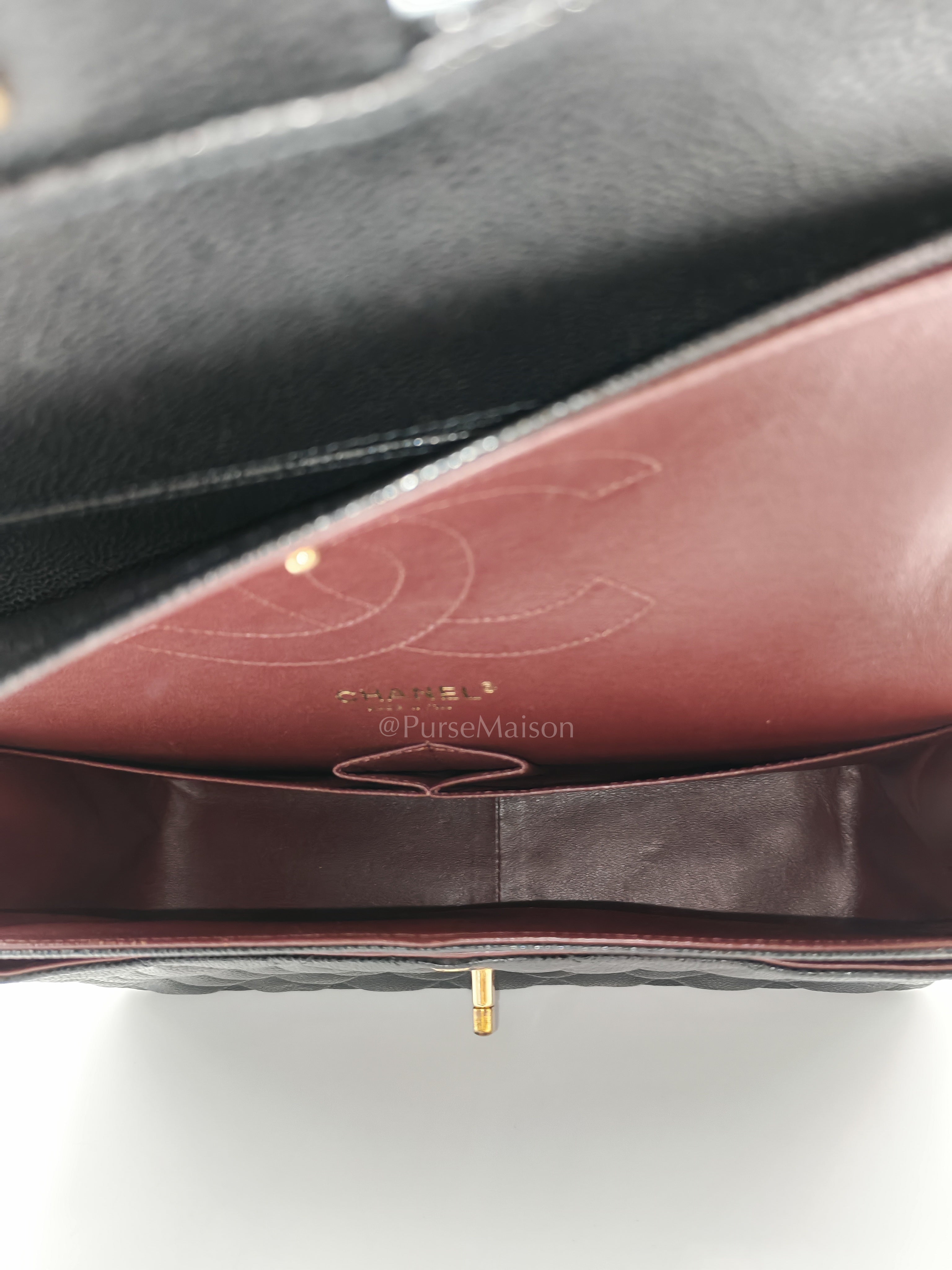 Classic Jumbo Double Flap Black Caviar Series 14 | Purse Maison Luxury Bags Shop