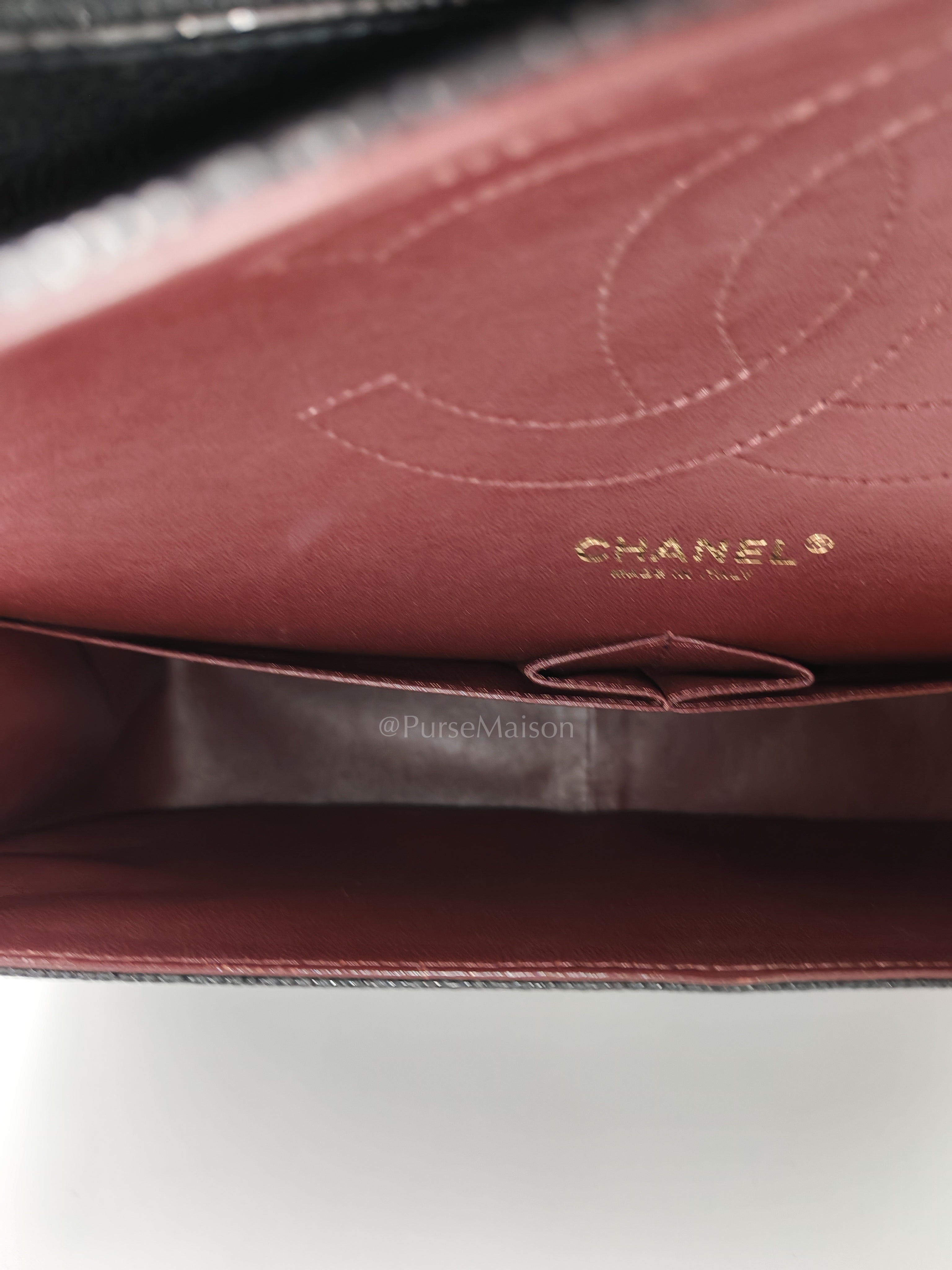 Classic Jumbo Double Flap Black Caviar Series 14 | Purse Maison Luxury Bags Shop