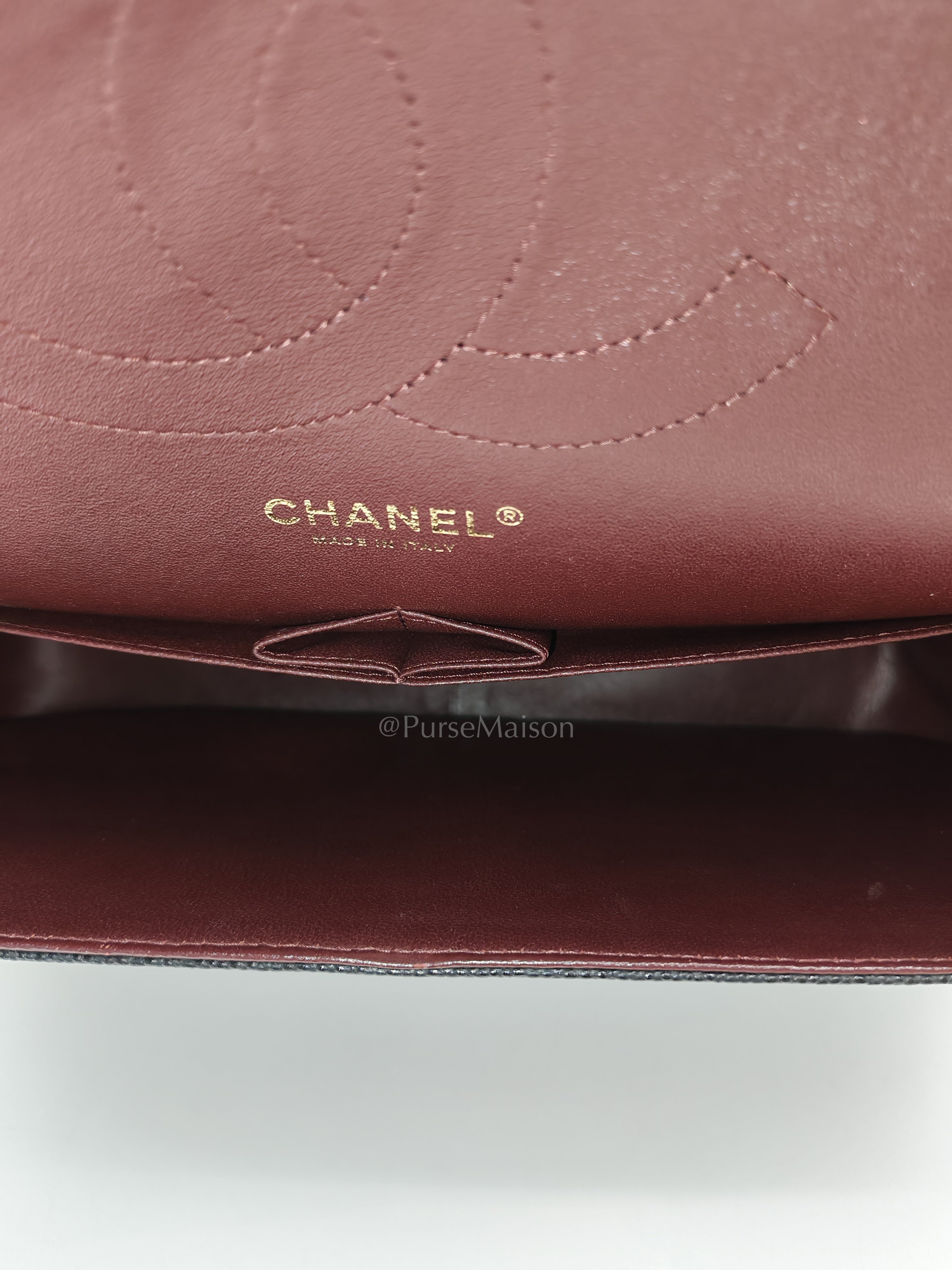 Classic Jumbo Double Flap Black Caviar Series 14 | Purse Maison Luxury Bags Shop