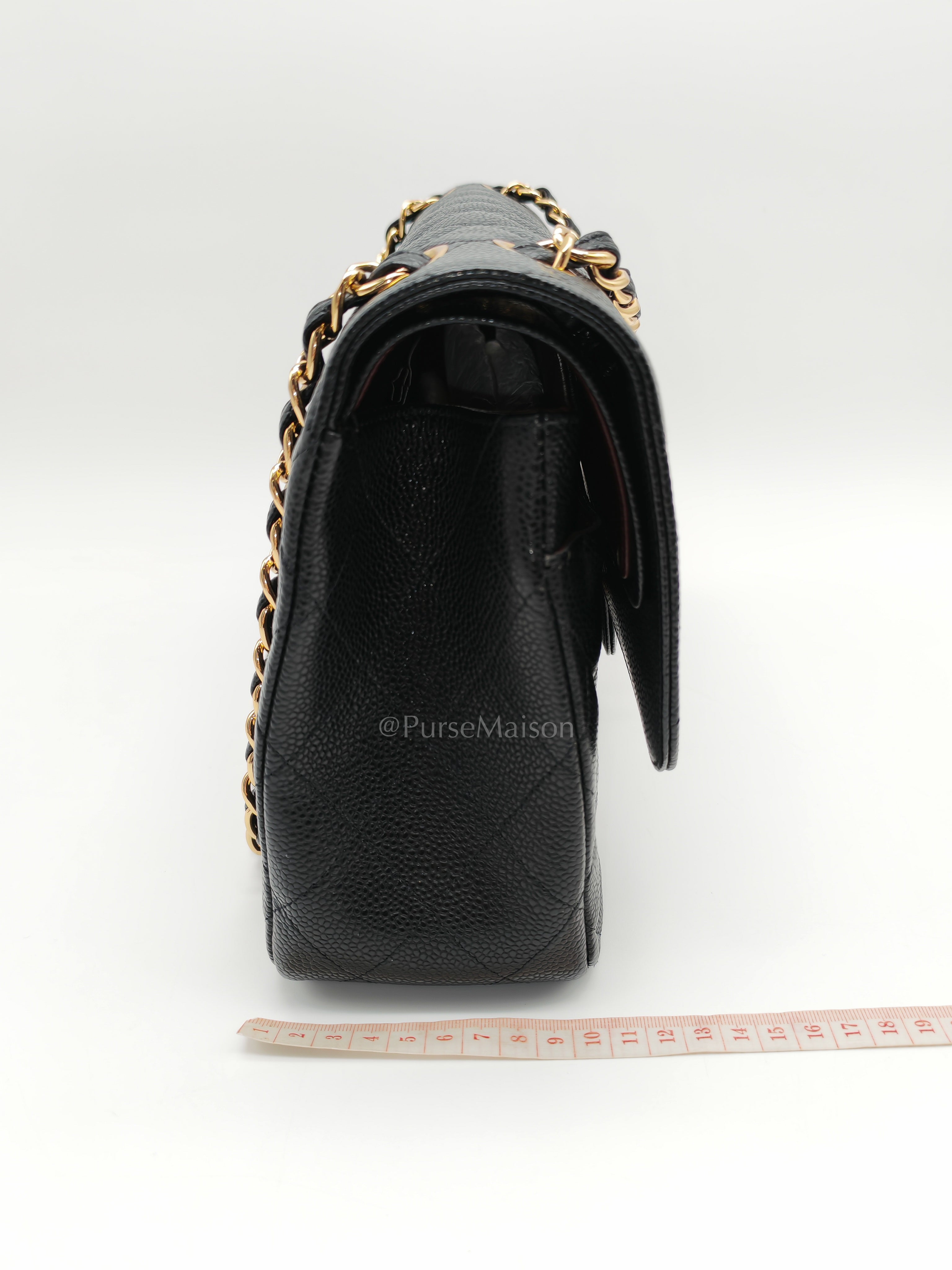 Classic Jumbo Double Flap Black Caviar Series 14 | Purse Maison Luxury Bags Shop