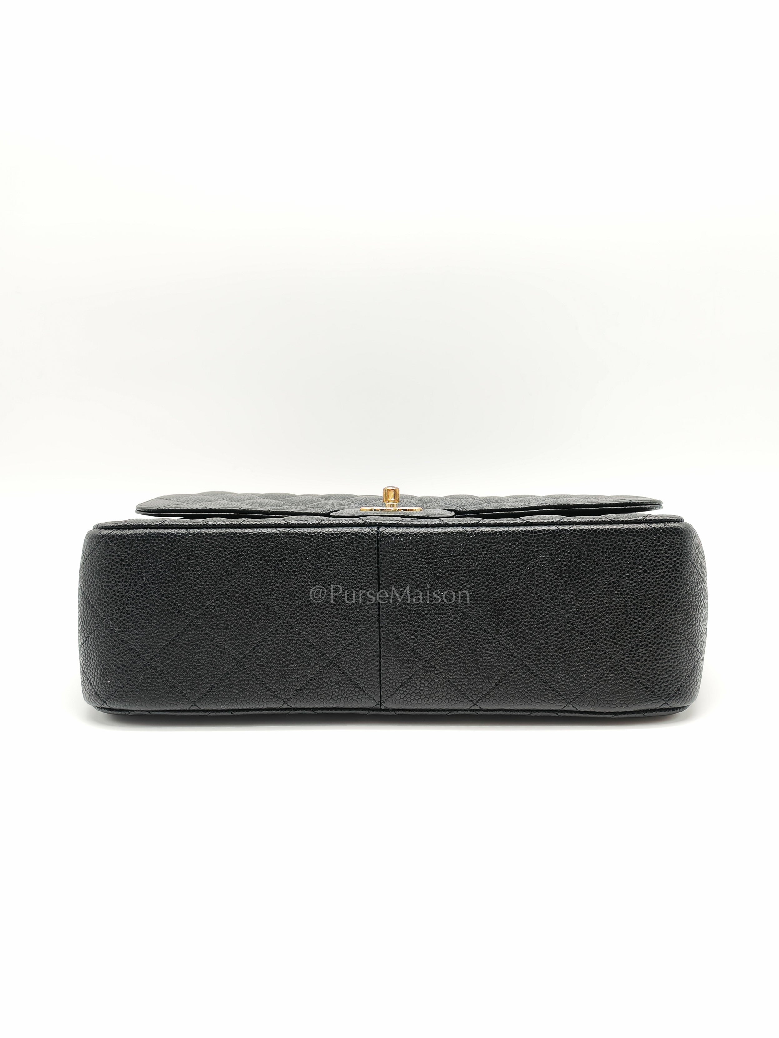 Classic Jumbo Double Flap Black Caviar Series 14 | Purse Maison Luxury Bags Shop