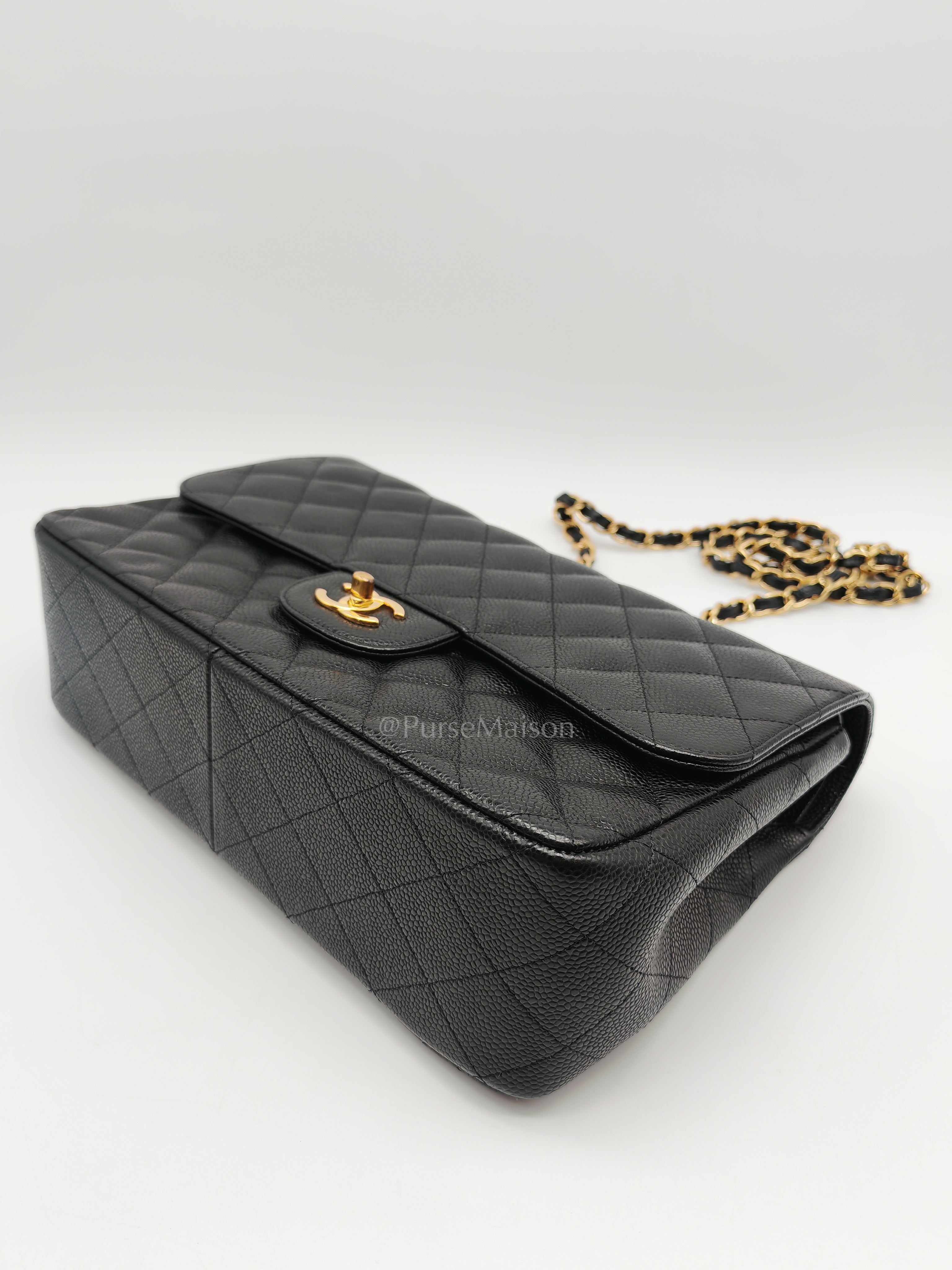 Classic Jumbo Double Flap Black Caviar Series 14 | Purse Maison Luxury Bags Shop