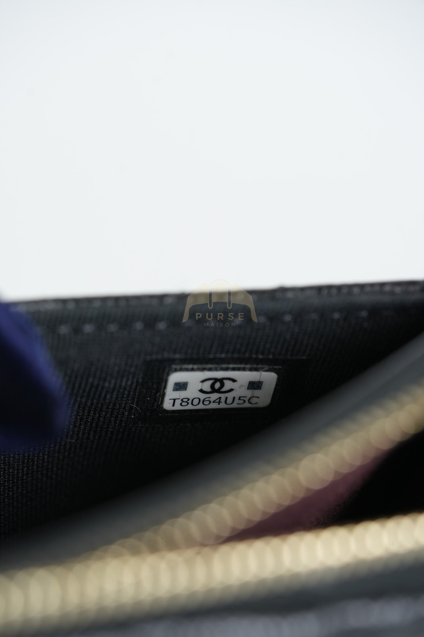 Classic L-Shaped Coin Card Case in Black Quilted Caviar Leather and Light Gold Hardware (Microchip) | Purse Maison Luxury Bags Shop