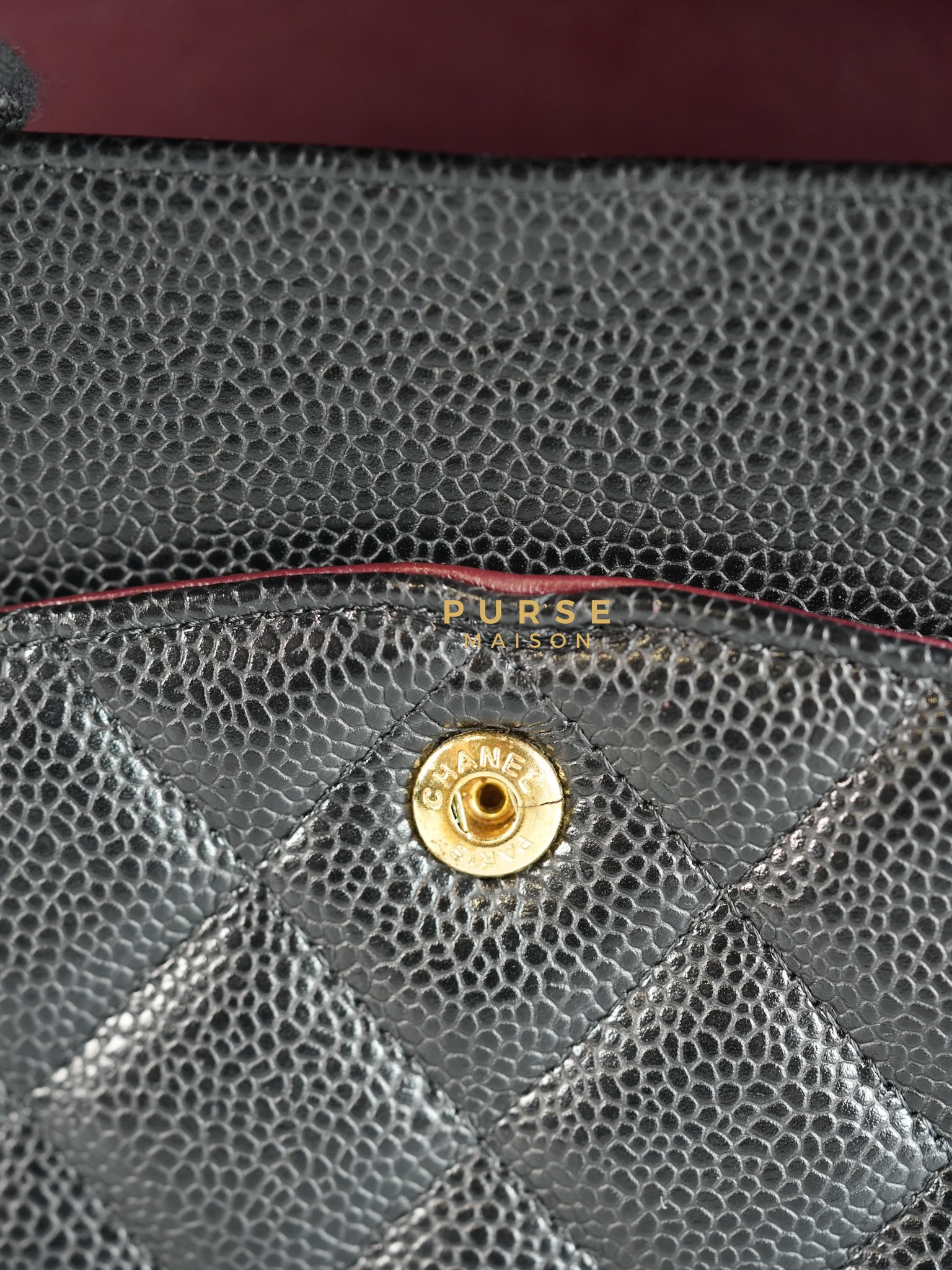 Classic Maxi Double Flap Caviar Quilted Leather in Gold Hardware Series 15 | Purse Maison Luxury Bags Shop