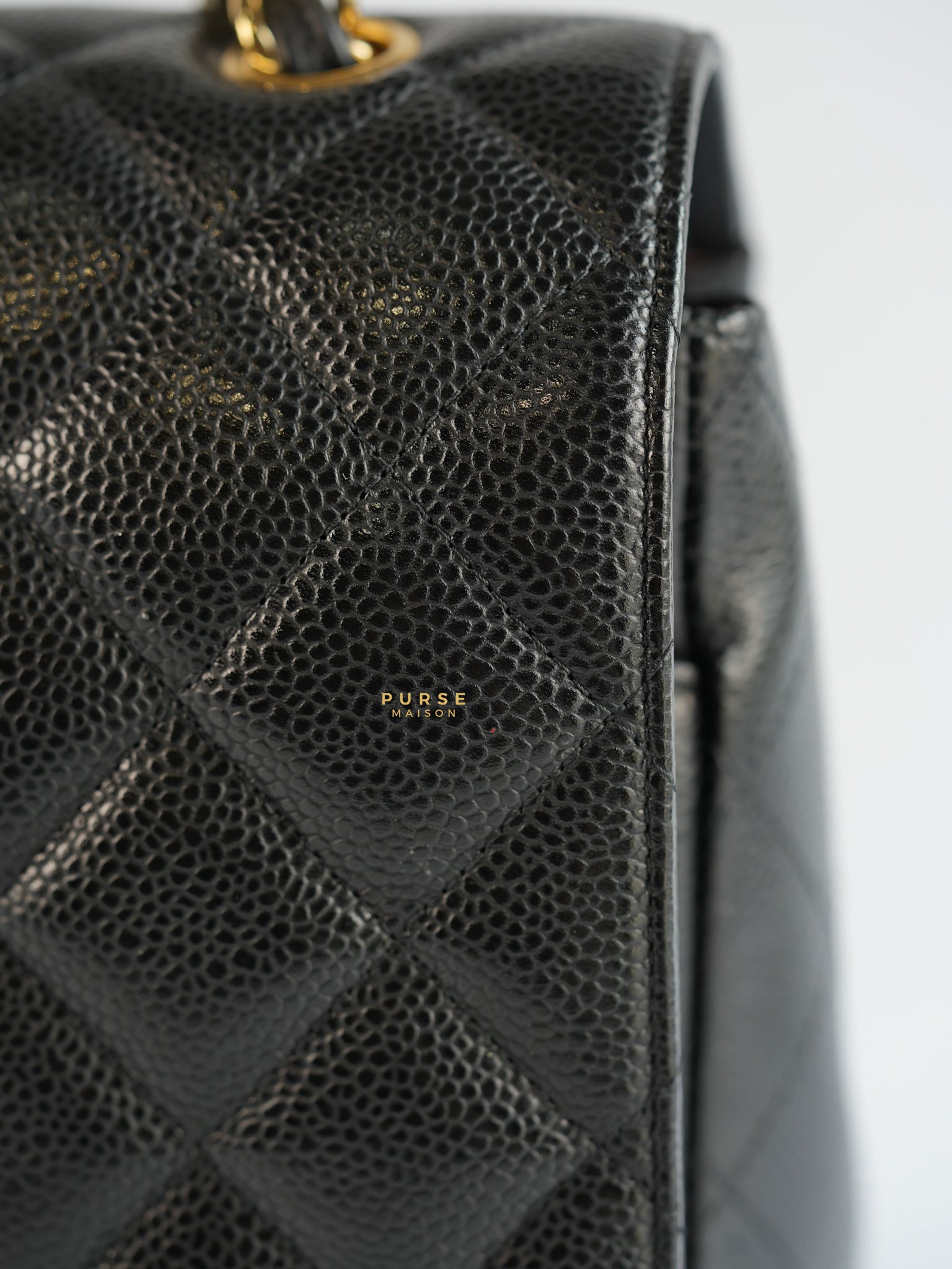 Classic Maxi Double Flap Caviar Quilted Leather in Gold Hardware Series 15 | Purse Maison Luxury Bags Shop