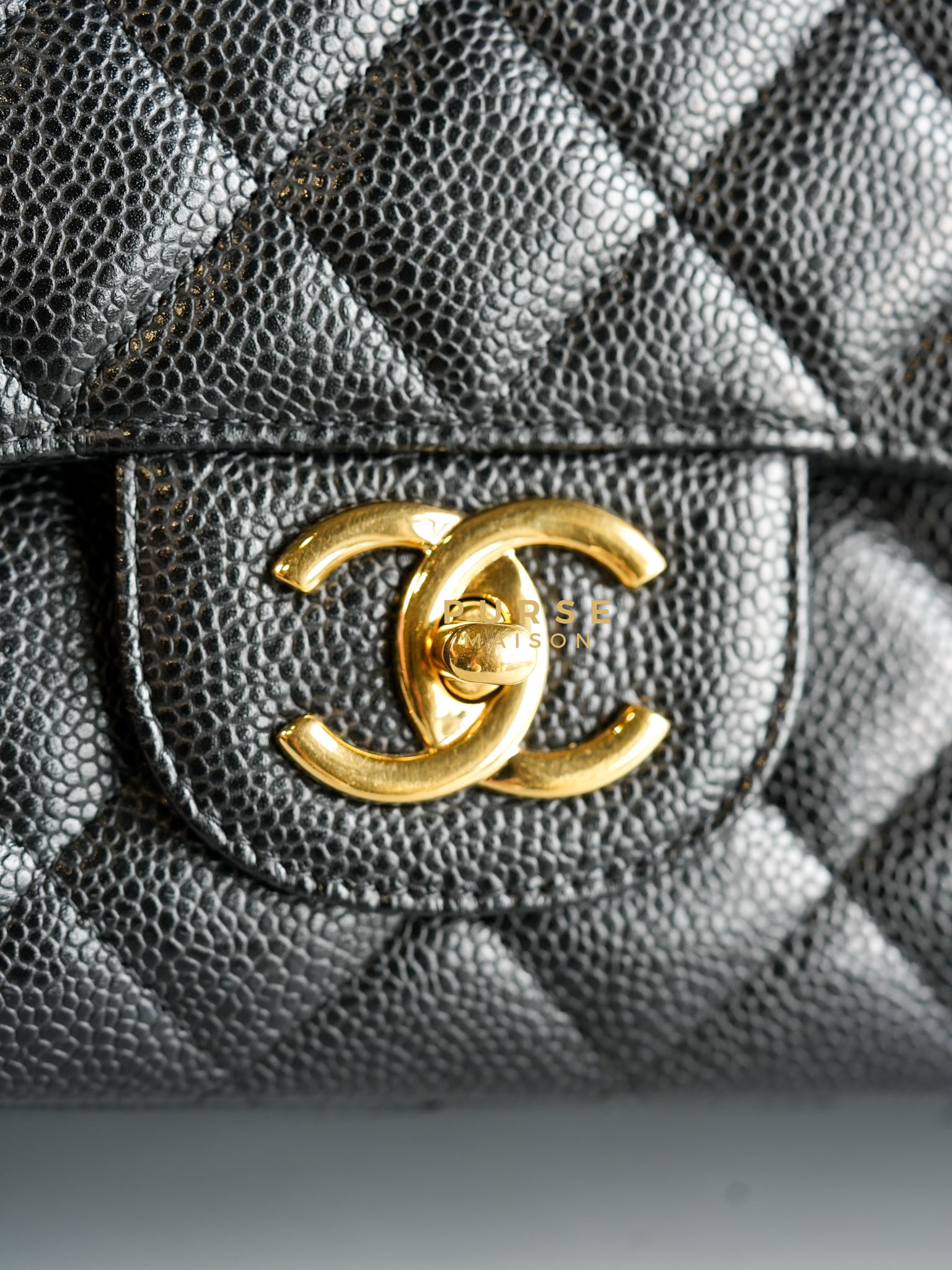 Classic Maxi Double Flap Caviar Quilted Leather in Gold Hardware Series 15 | Purse Maison Luxury Bags Shop