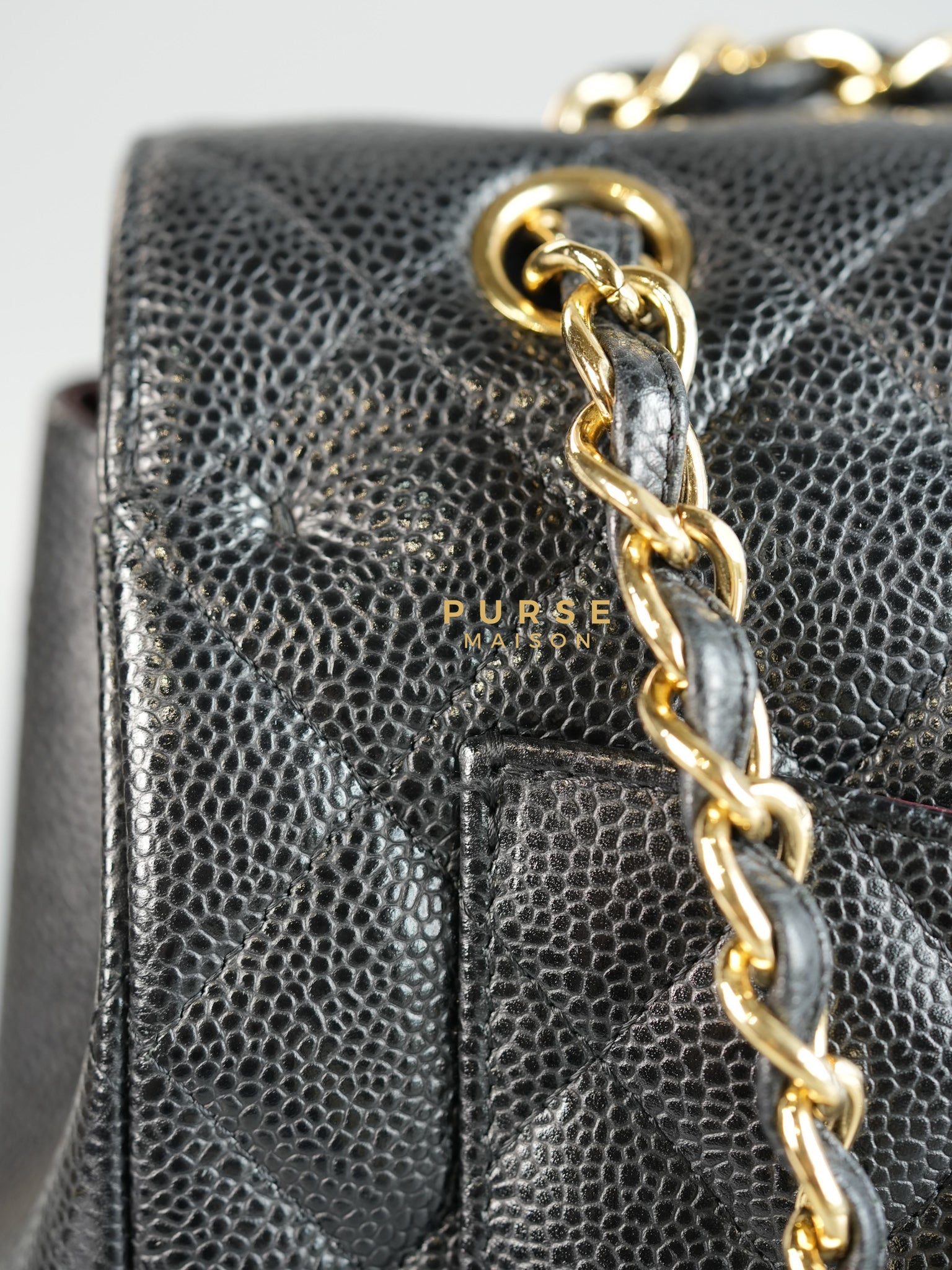 Classic Maxi Double Flap Caviar Quilted Leather in Gold Hardware Series 15 | Purse Maison Luxury Bags Shop