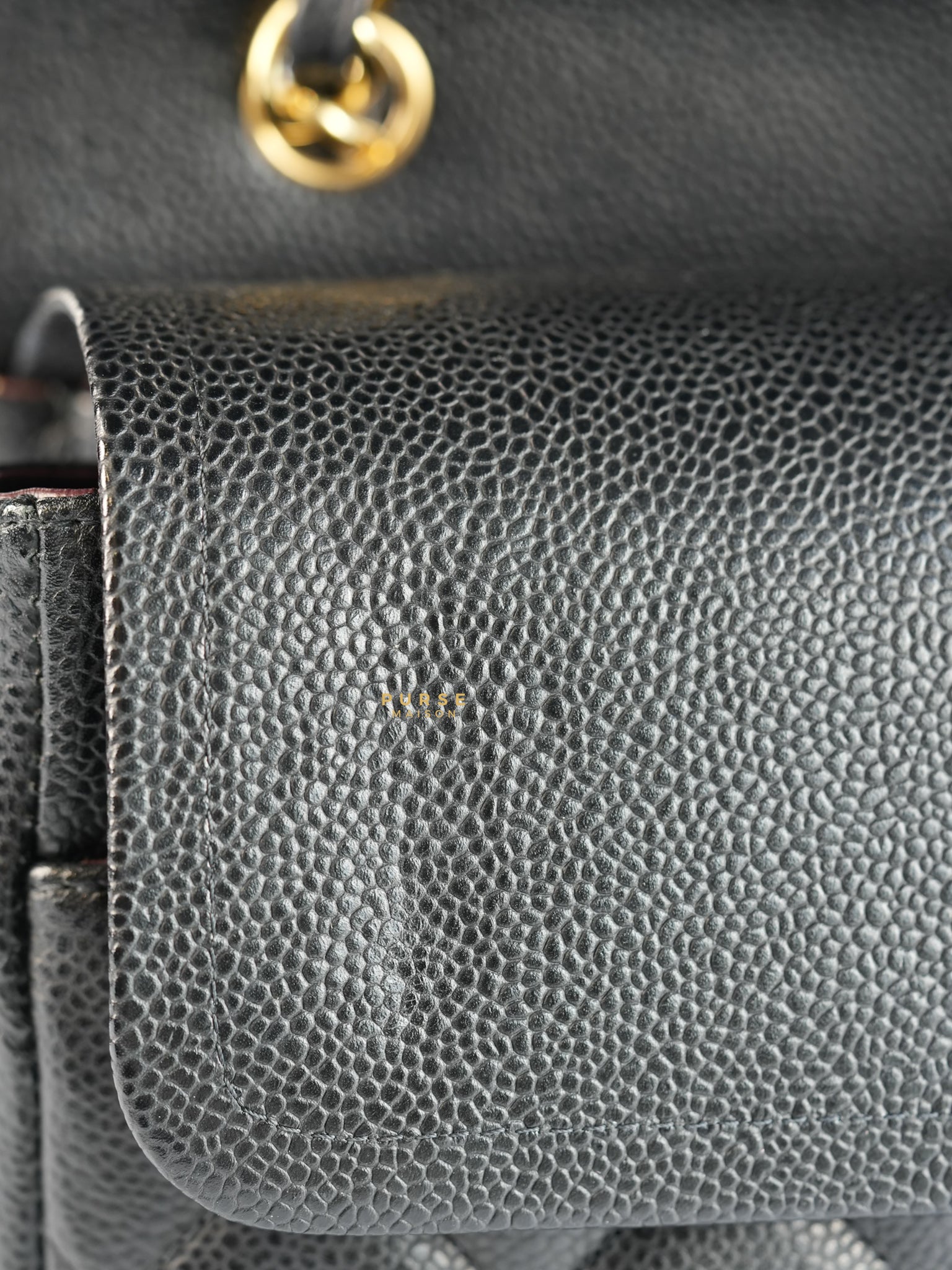 Classic Maxi Double Flap Caviar Quilted Leather in Gold Hardware Series 15 | Purse Maison Luxury Bags Shop