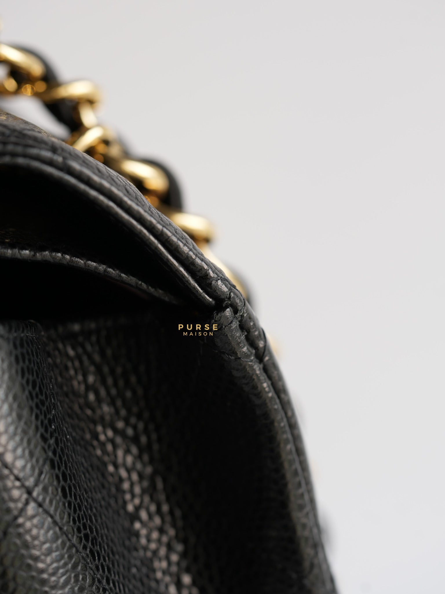 Classic Maxi Double Flap Caviar Quilted Leather in Gold Hardware Series 15 | Purse Maison Luxury Bags Shop