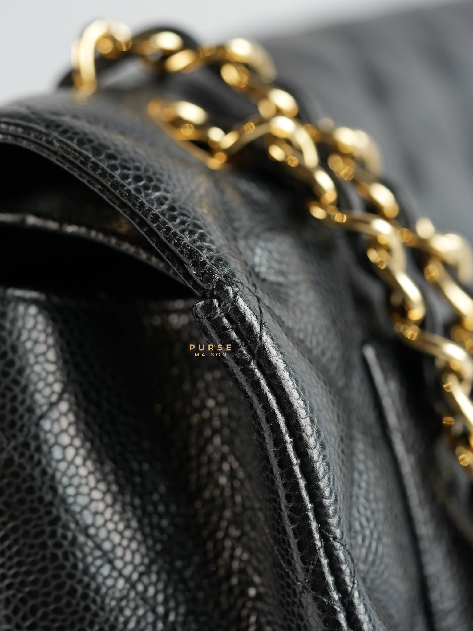 Classic Maxi Double Flap Caviar Quilted Leather in Gold Hardware Series 15 | Purse Maison Luxury Bags Shop