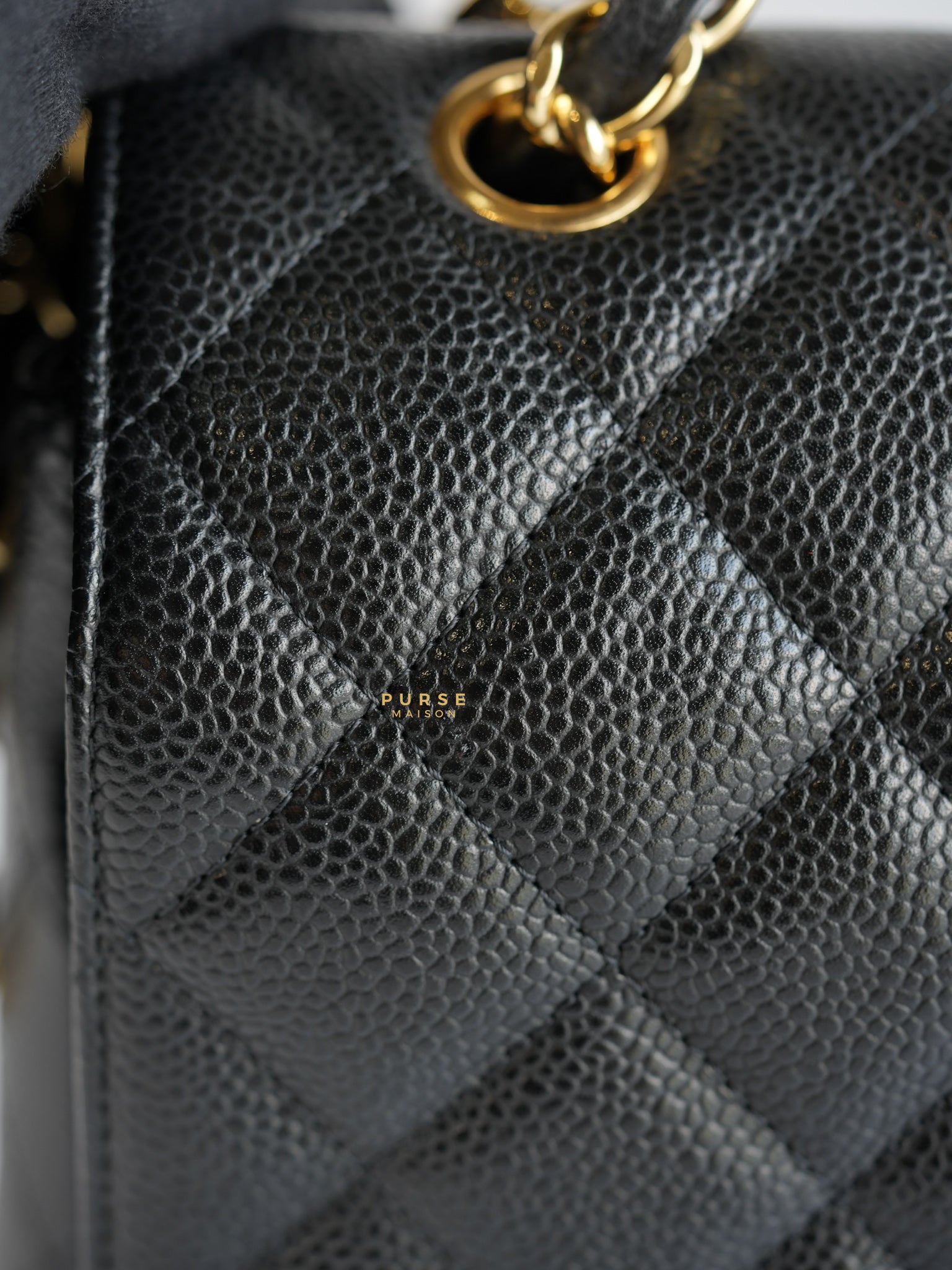 Classic Maxi Double Flap Caviar Quilted Leather in Gold Hardware Series 15 | Purse Maison Luxury Bags Shop