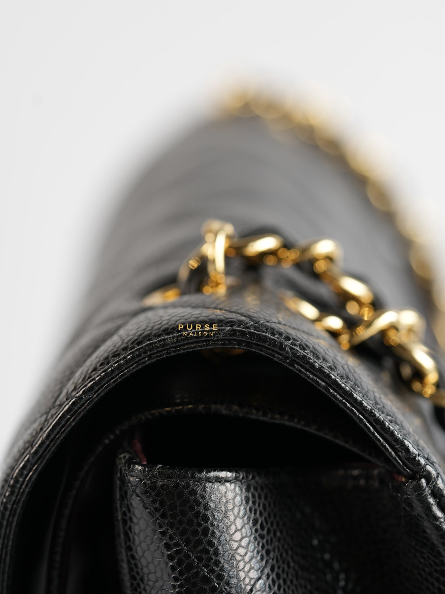 Classic Maxi Double Flap Caviar Quilted Leather in Gold Hardware Series 15 | Purse Maison Luxury Bags Shop