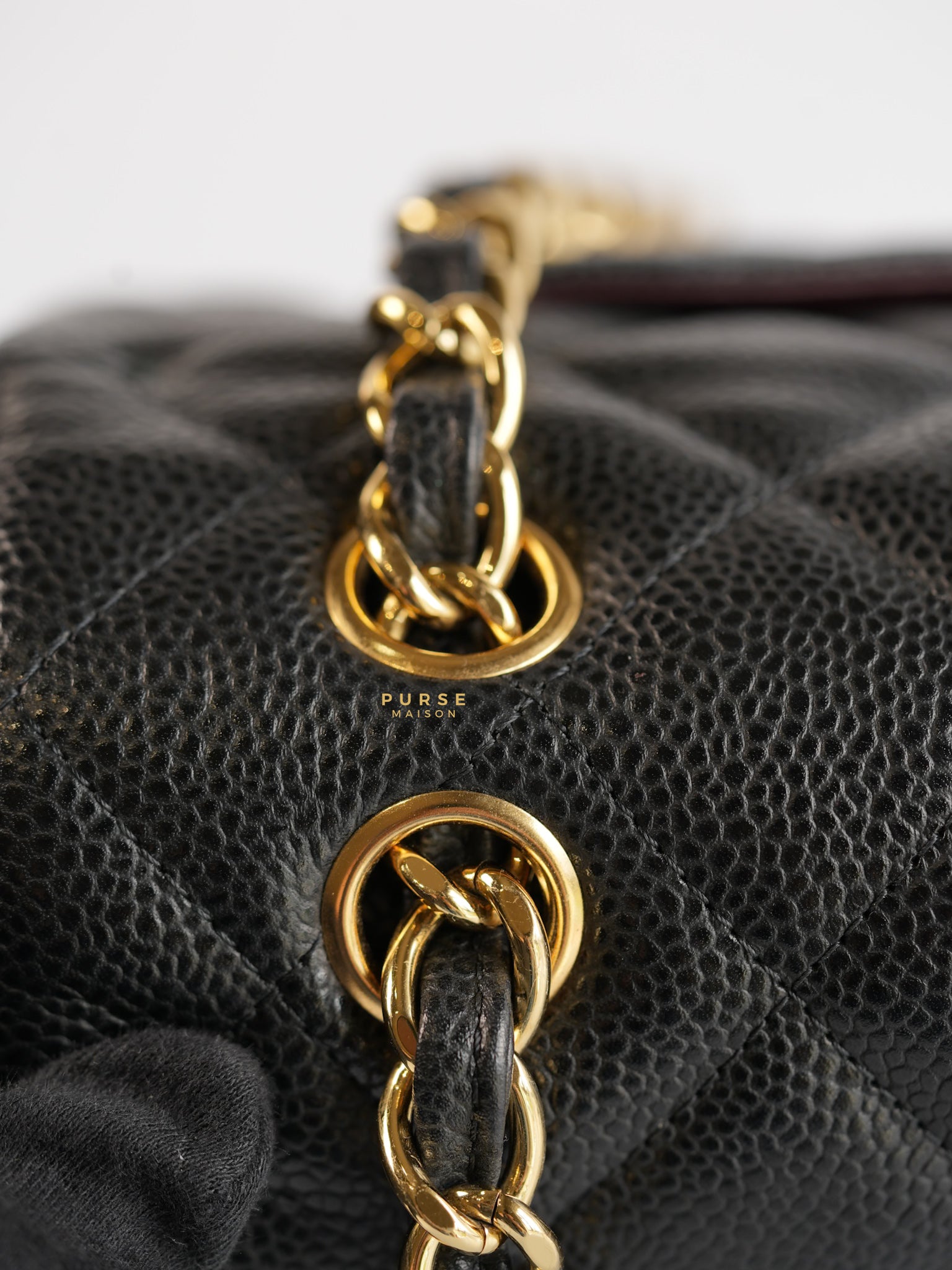 Classic Maxi Double Flap Caviar Quilted Leather in Gold Hardware Series 15 | Purse Maison Luxury Bags Shop