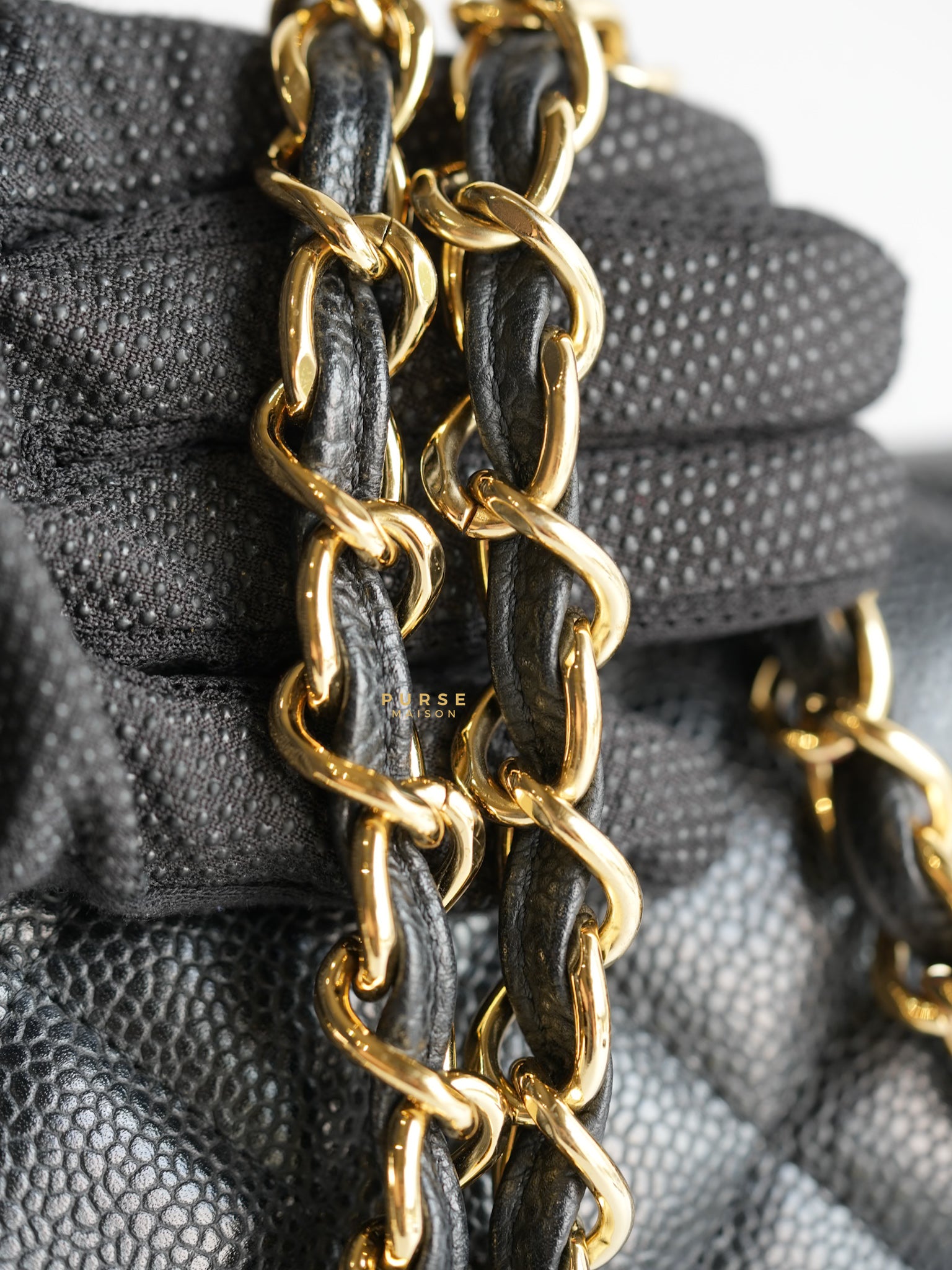 Classic Maxi Double Flap Caviar Quilted Leather in Gold Hardware Series 15 | Purse Maison Luxury Bags Shop