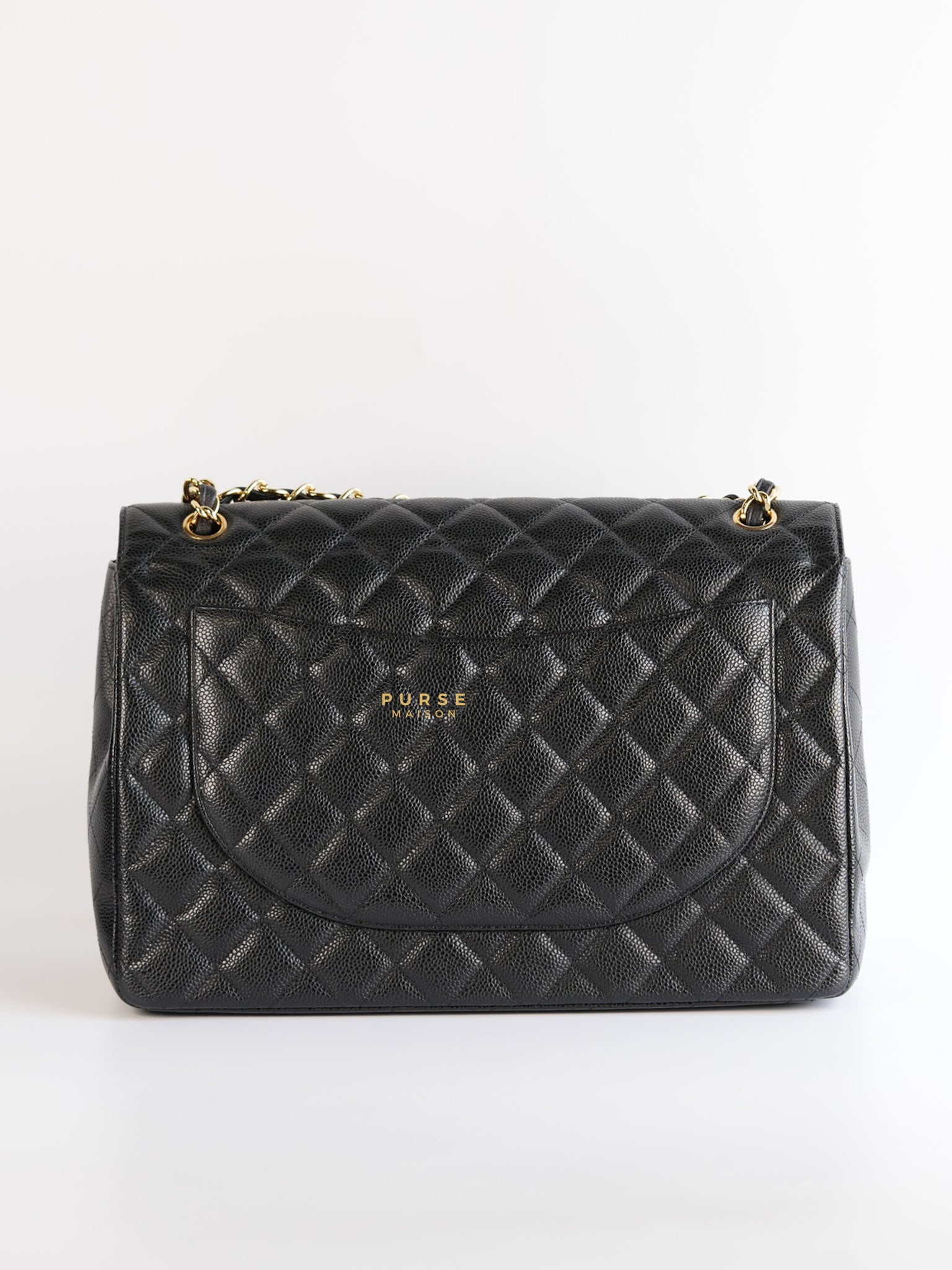Classic Maxi Double Flap Caviar Quilted Leather in Gold Hardware Series 15 | Purse Maison Luxury Bags Shop