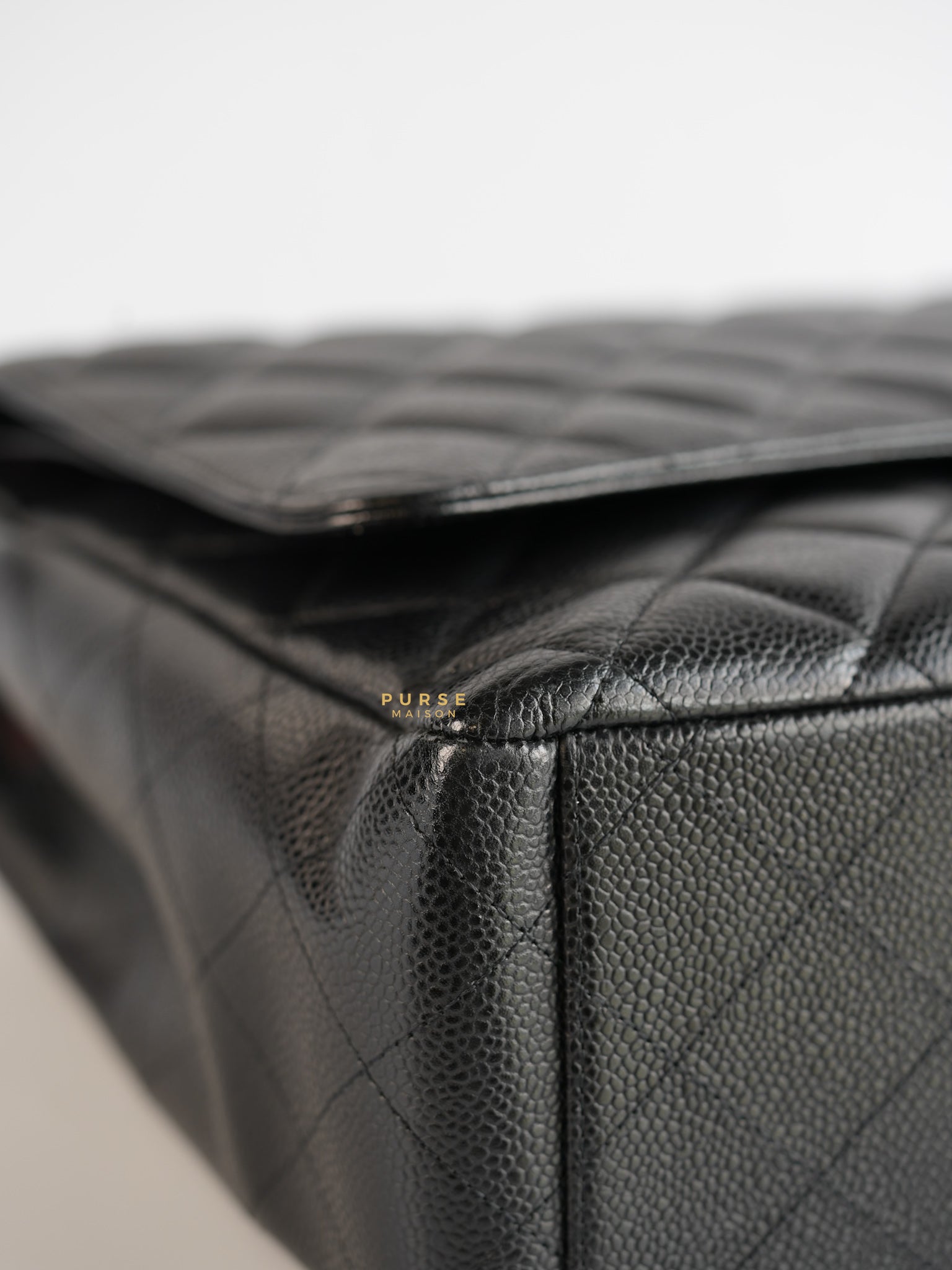 Classic Maxi Double Flap Caviar Quilted Leather in Gold Hardware Series 15 | Purse Maison Luxury Bags Shop
