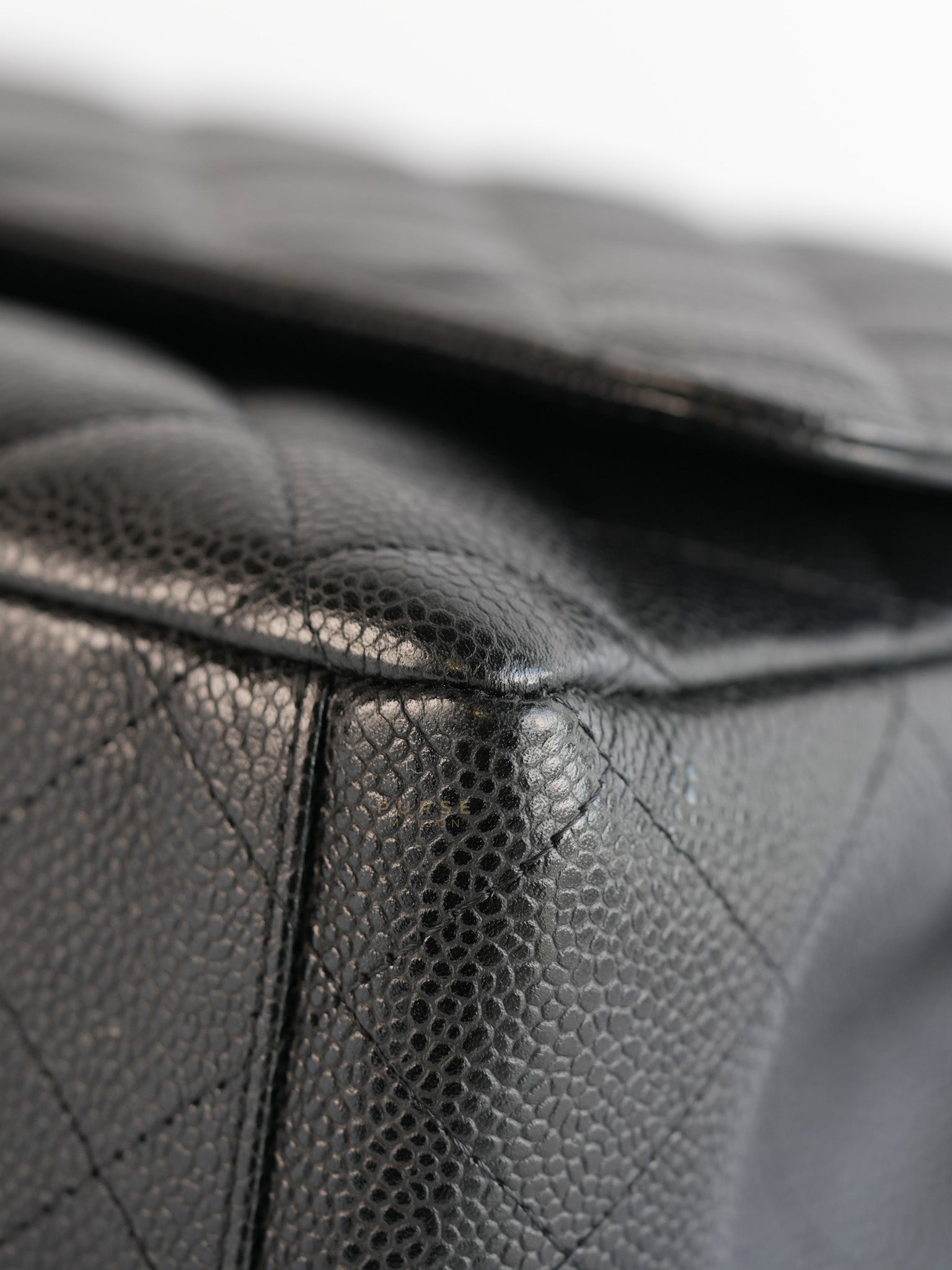 Classic Maxi Double Flap in Caviar Quilted Calfskin Leather Series 19 | Purse Maison Luxury Bags Shop