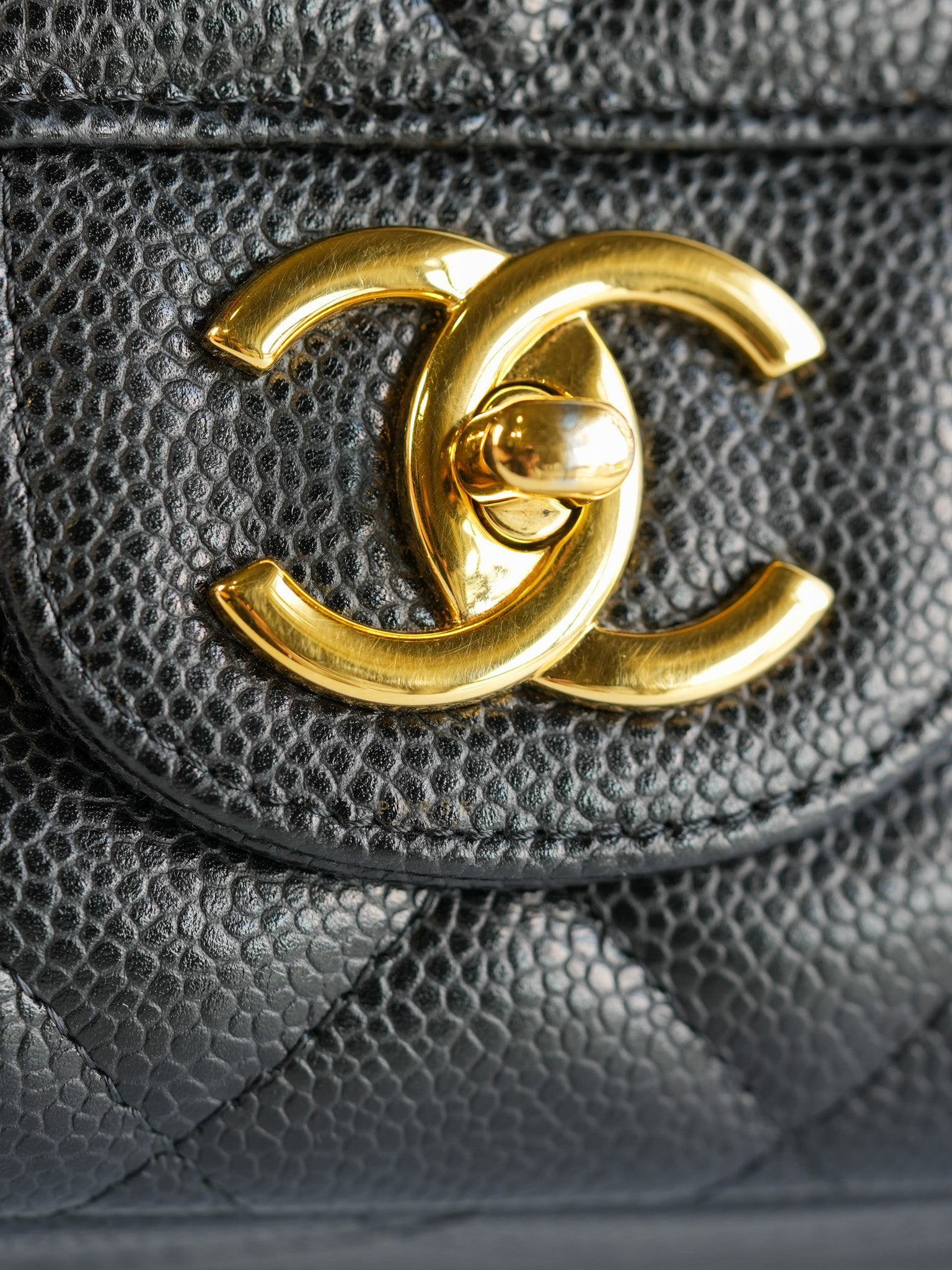 Classic Maxi Double Flap in Caviar Quilted Calfskin Leather Series 19 | Purse Maison Luxury Bags Shop