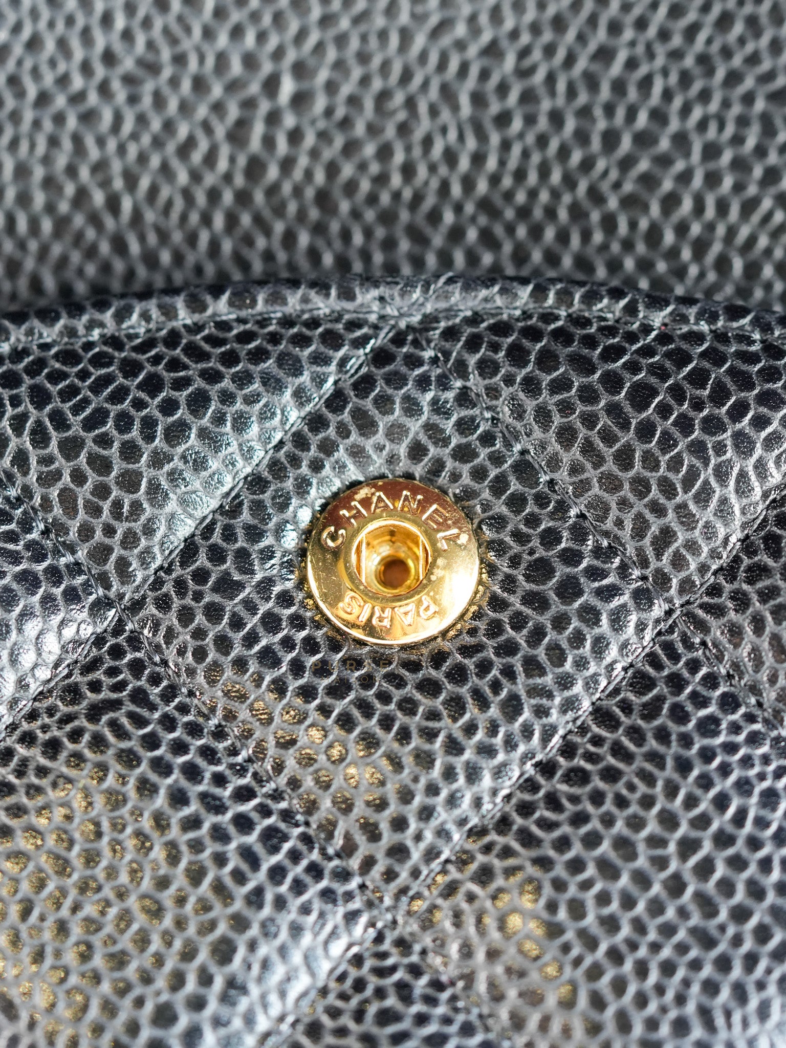 Classic Maxi Double Flap in Caviar Quilted Calfskin Leather Series 19 | Purse Maison Luxury Bags Shop