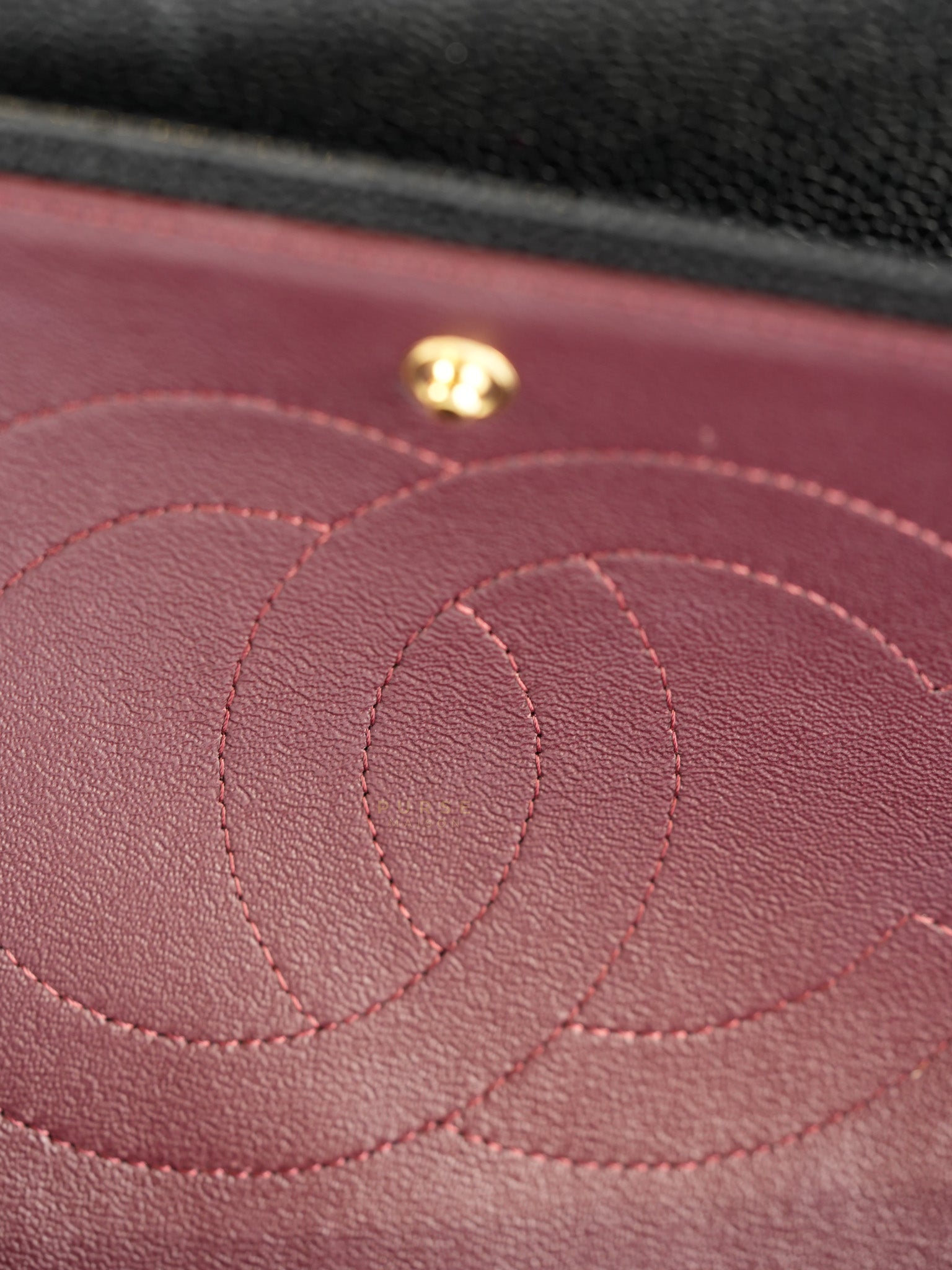 Classic Maxi Double Flap in Caviar Quilted Calfskin Leather Series 19 | Purse Maison Luxury Bags Shop