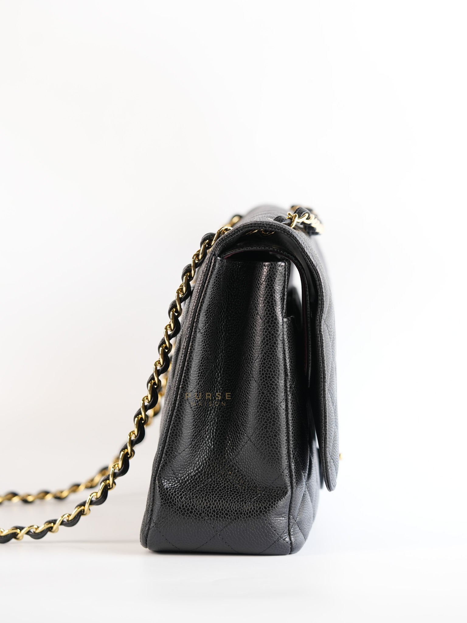 Classic Maxi Double Flap in Caviar Quilted Calfskin Leather Series 19 | Purse Maison Luxury Bags Shop