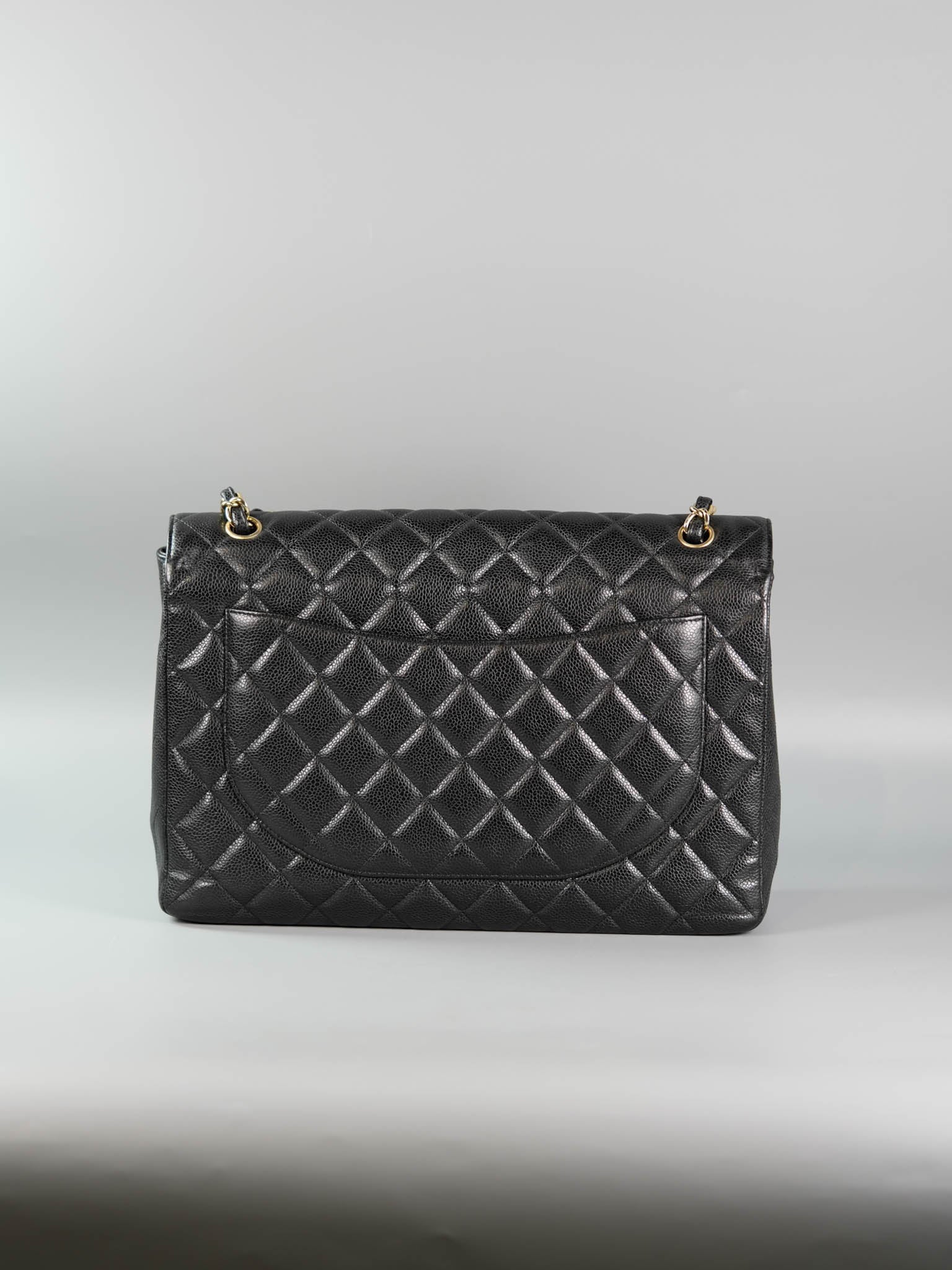 Classic Maxi Single Flap Caviar Quilted Leather in Gold Hardware Series 13 | Purse Maison Luxury Bags Shop