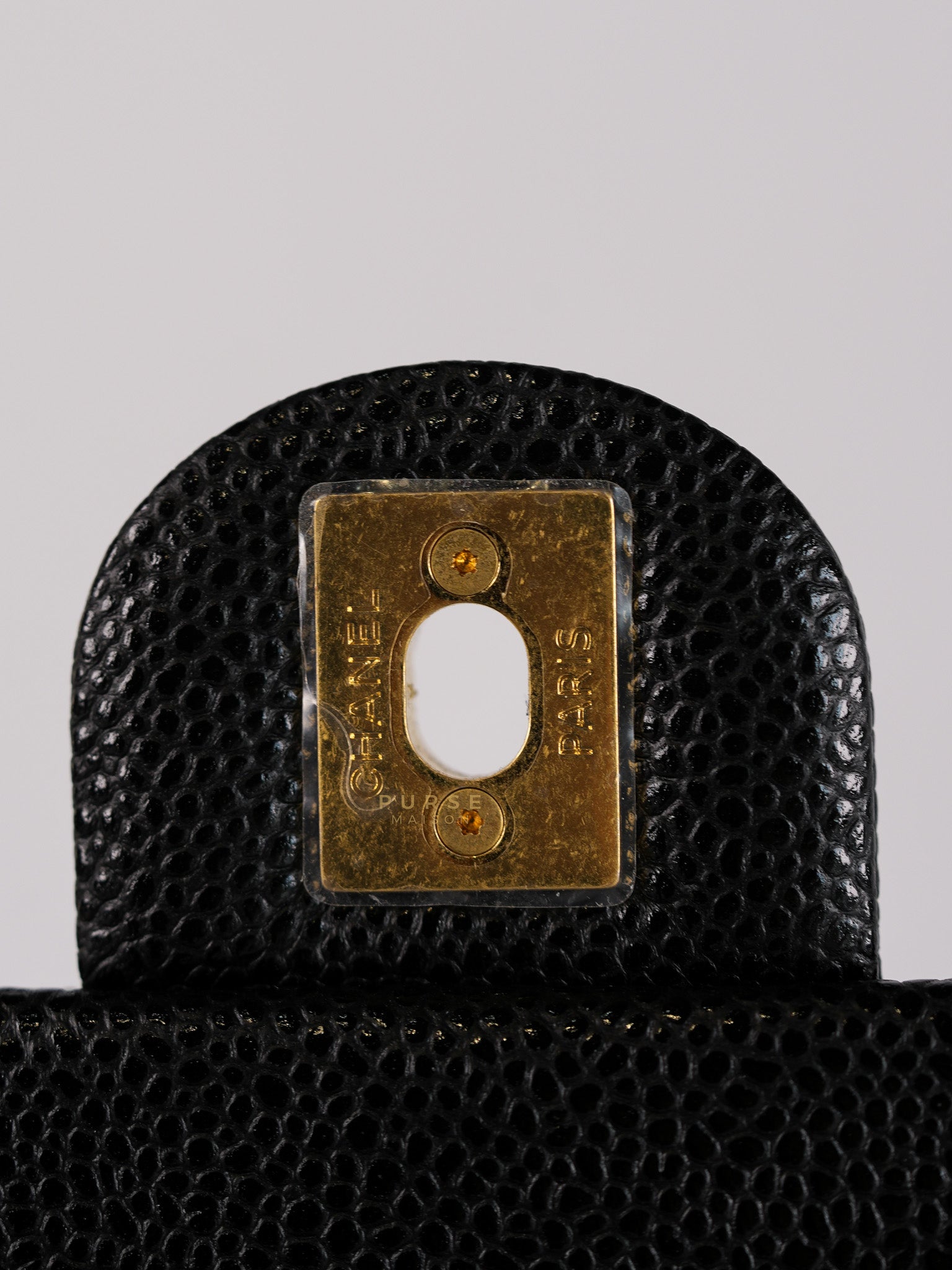 Classic Mini Flap in Black Quilted Caviar Leather and Gold Hardware (Microchip) | Purse Maison Luxury Bags Shop