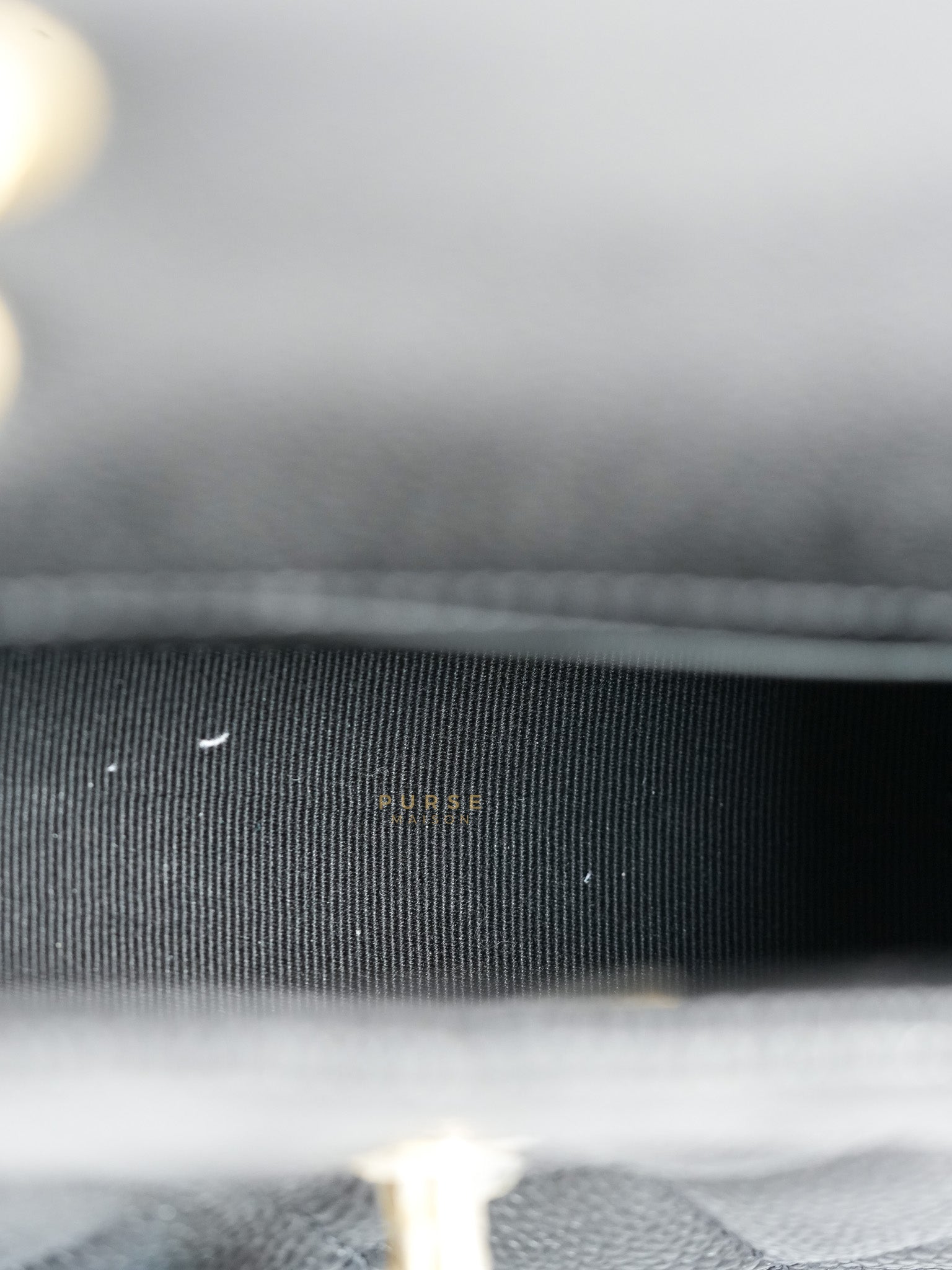 Classic Mini Flap in Black Quilted Caviar Leather and Gold Hardware (Microchip) | Purse Maison Luxury Bags Shop