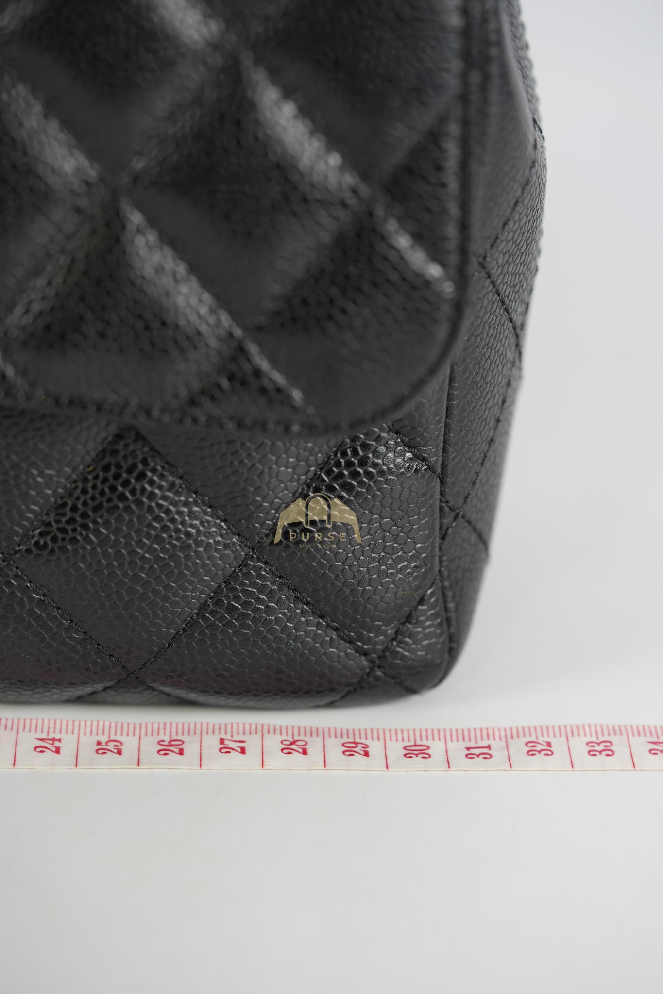 Classic Single Flap Jumbo in Black Caviar Leather and Silver Hardware (Series 9) | Purse Maison Luxury Bags Shop