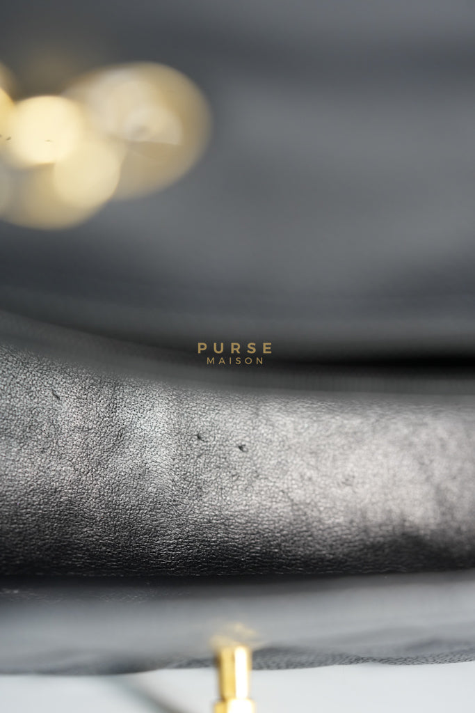Classic Single Flap Jumbo in Black Quilted Caviar Leather & Gold Hardware Series 13 | Purse Maison Luxury Bags Shop