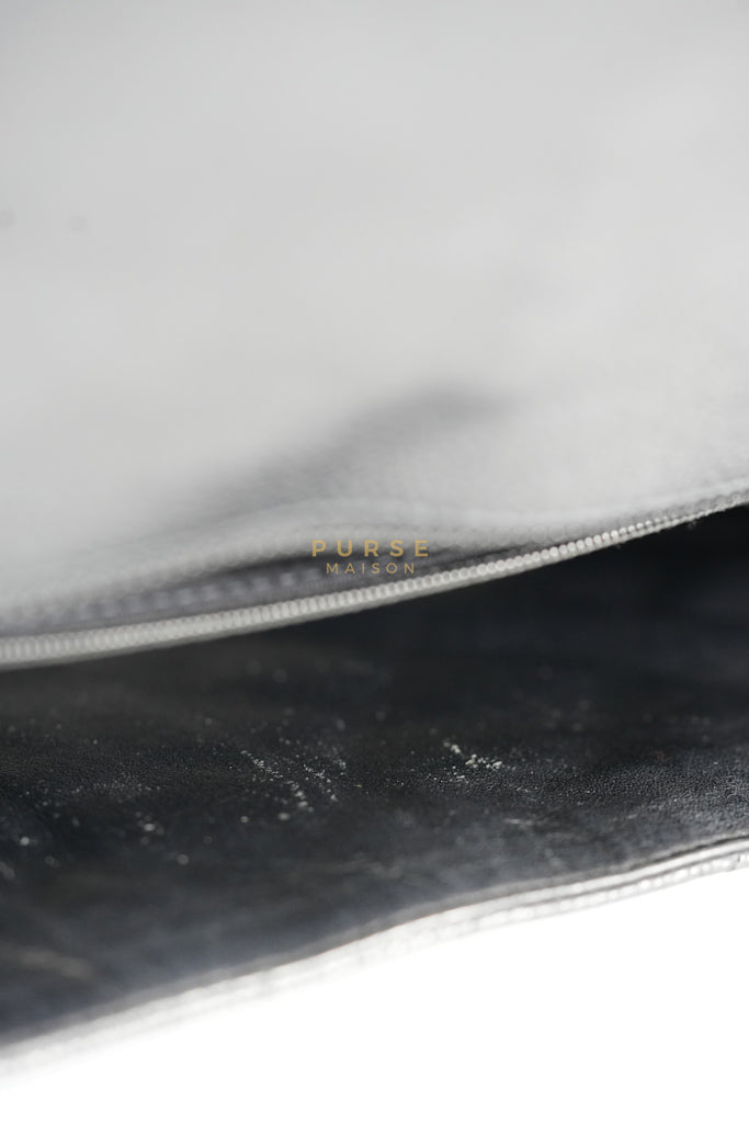 Classic Single Flap Jumbo in Black Quilted Caviar Leather & Gold Hardware Series 13 | Purse Maison Luxury Bags Shop