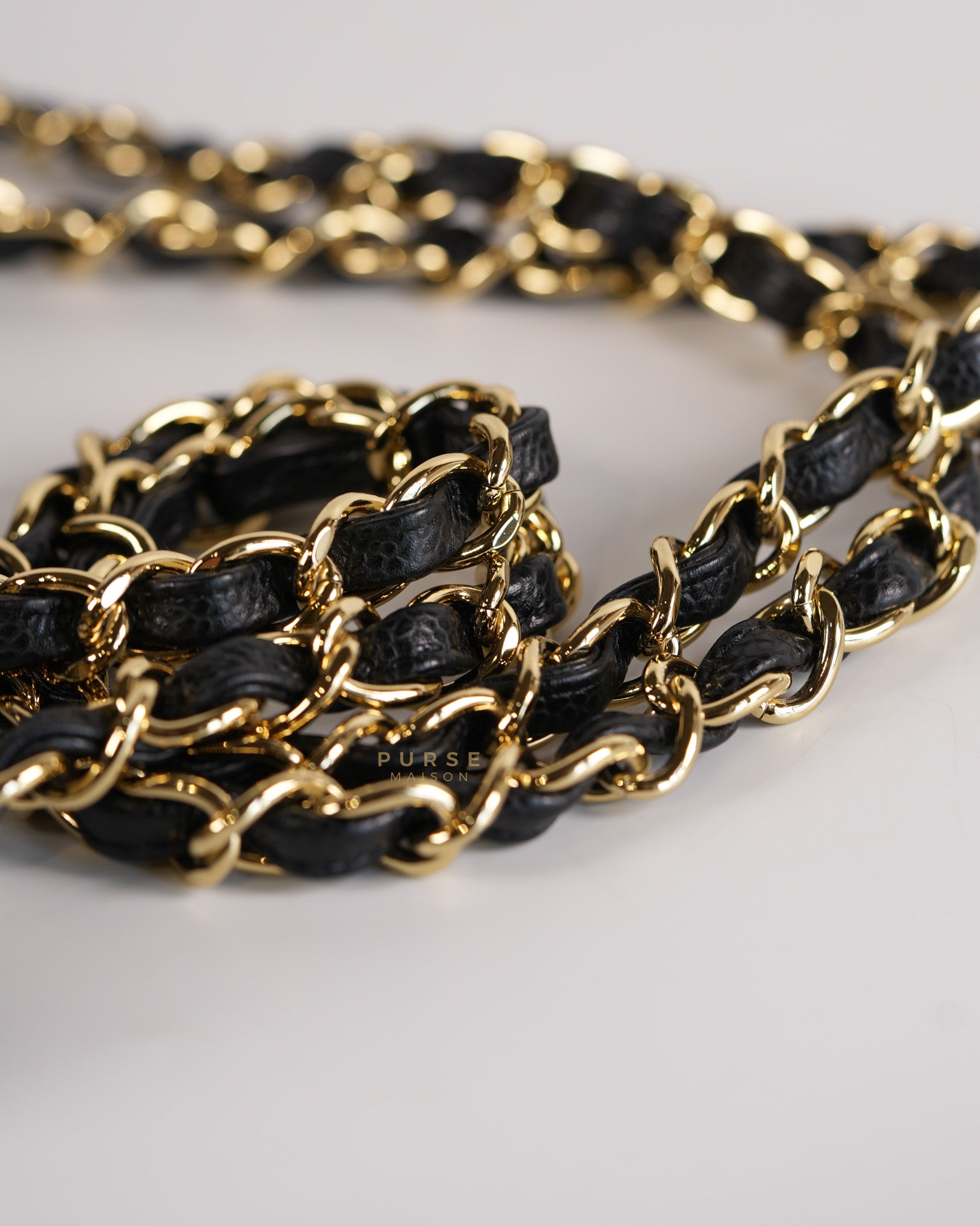 Classic Single Flap Jumbo in Black Quilted Caviar Leather & Gold Hardware (Series 13) | Purse Maison Luxury Bags Shop