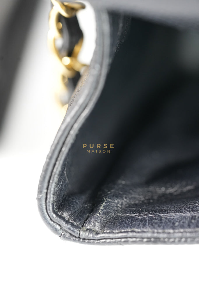 Classic Single Flap Jumbo in Black Quilted Caviar Leather & Gold Hardware Series 13 | Purse Maison Luxury Bags Shop