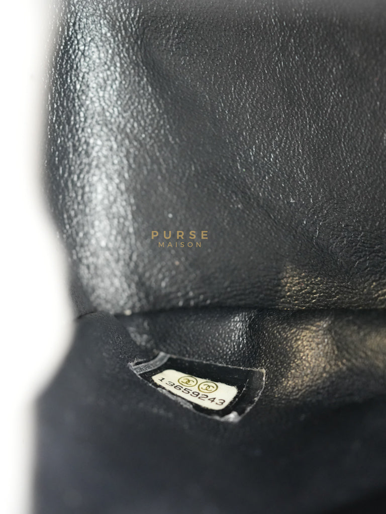 Classic Single Flap Jumbo in Black Quilted Caviar Leather & Gold Hardware Series 13 | Purse Maison Luxury Bags Shop
