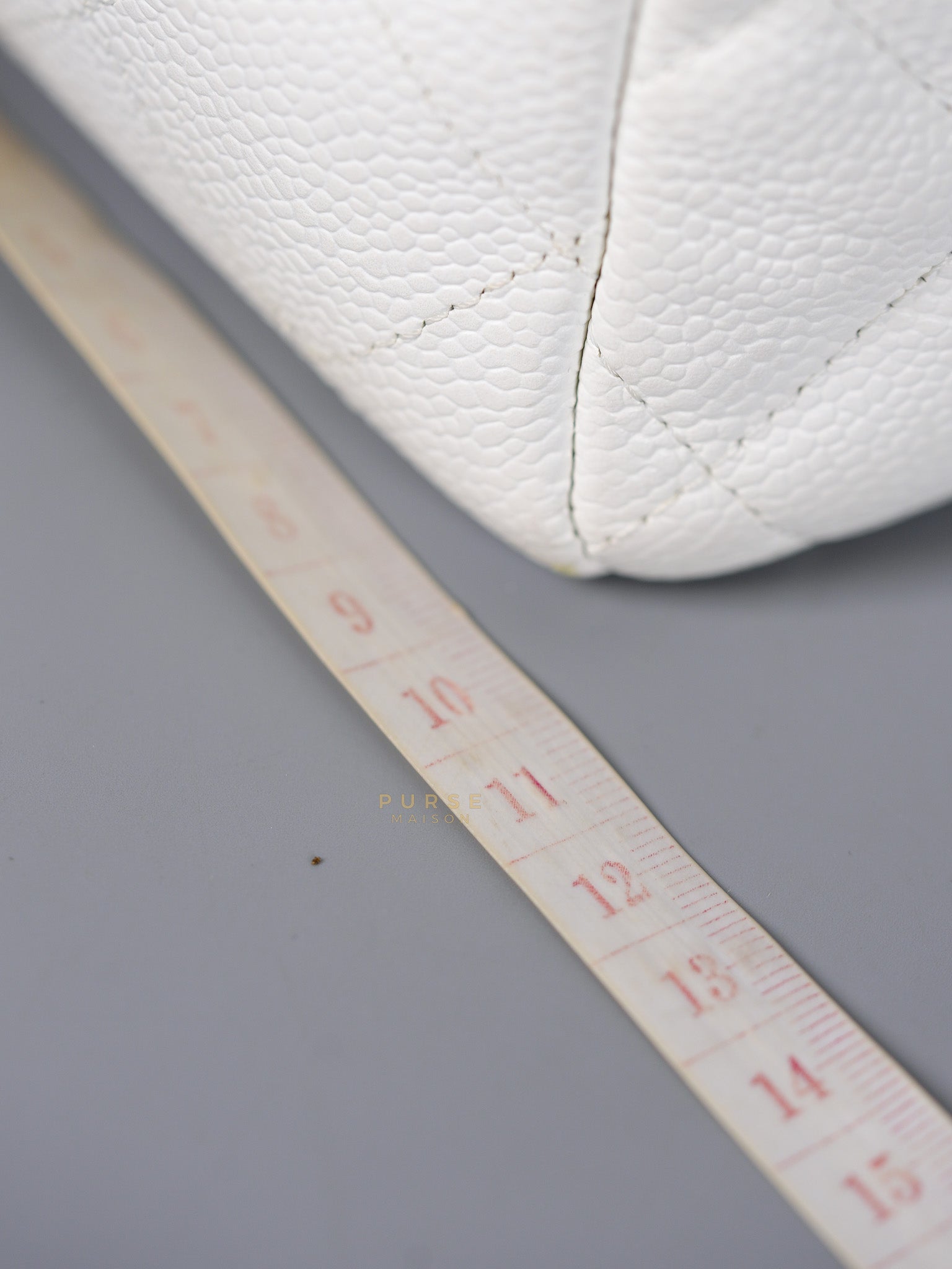 Classic Single Flap Jumbo White Caviar Leather in Silver Hardware Series | Purse Maison Luxury Bags Shop