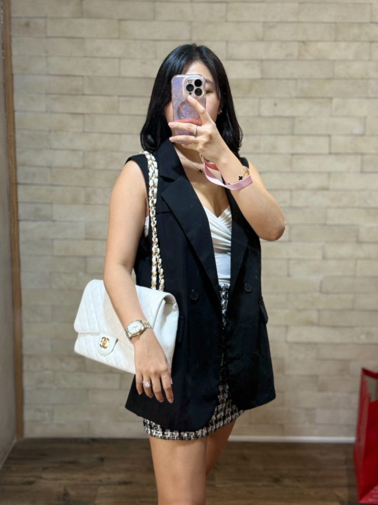 Classic Single Flap Jumbo White Caviar Leather in Silver Hardware Series | Purse Maison Luxury Bags Shop