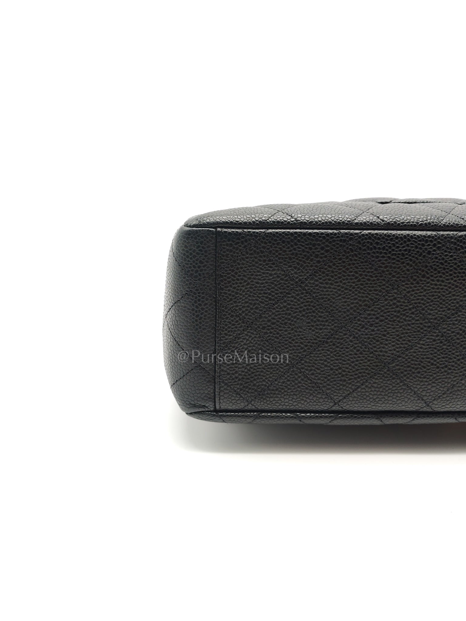 Classic Single Flap Maxi Black Caviar Leather in Gold Hardware (Series 13) | Purse Maison Luxury Bags Shop