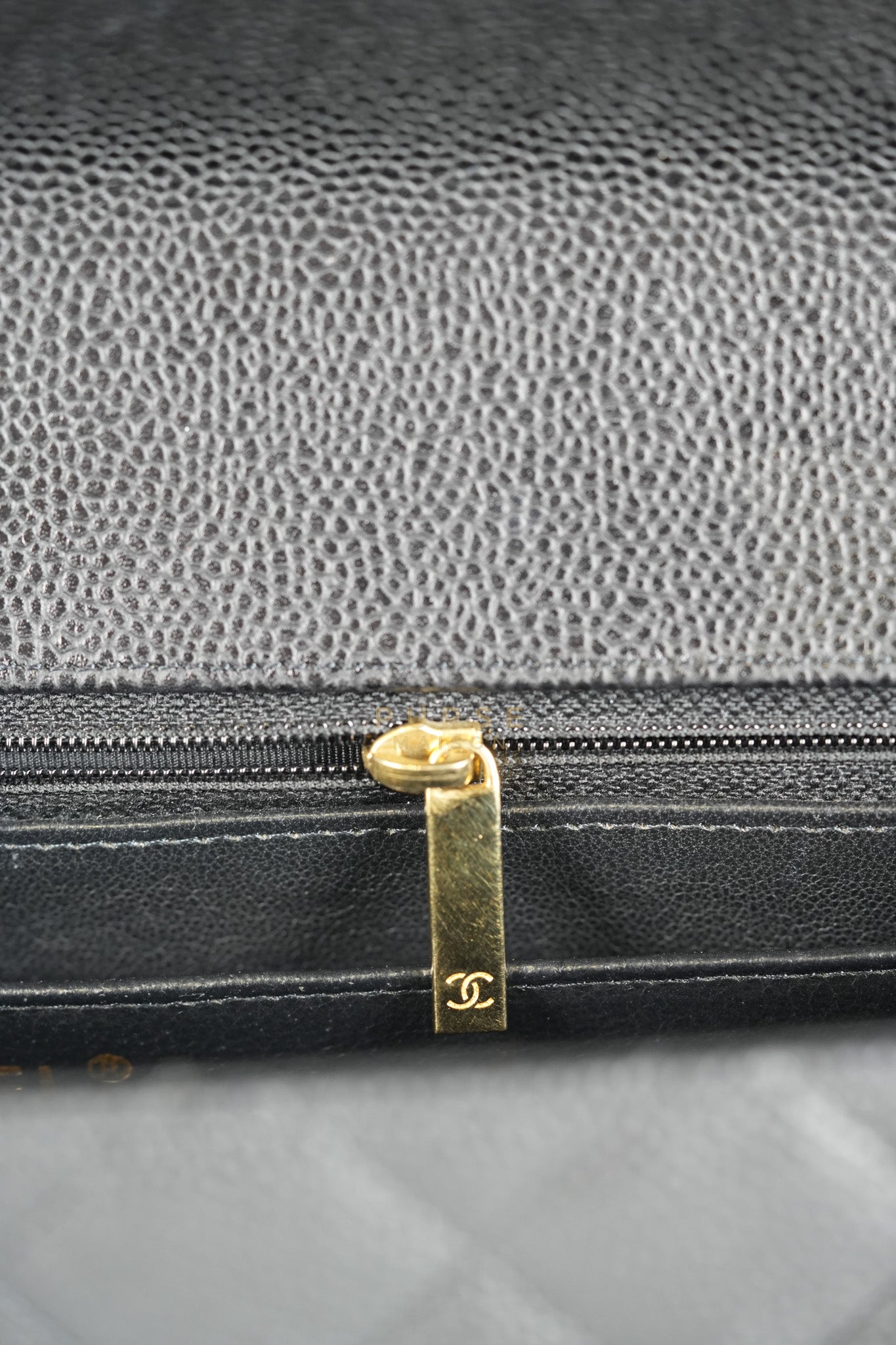 Classic Single Flap Maxi in Black Caviar Leather Gold Hardware (Series 13) | Purse Maison Luxury Bags Shop