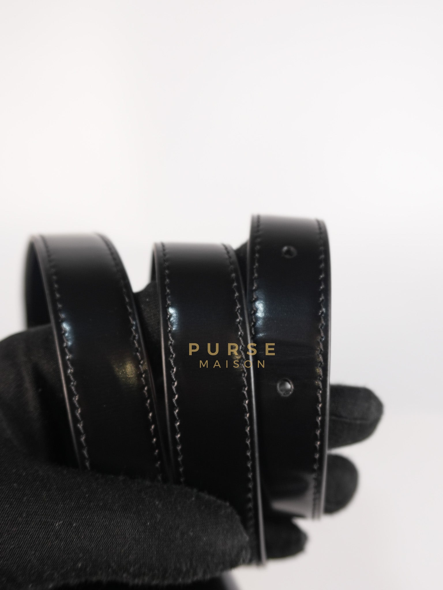 Classic Triomphe Medium Black Shiny Calfskin Leather | Purse Maison Luxury Bags Shop