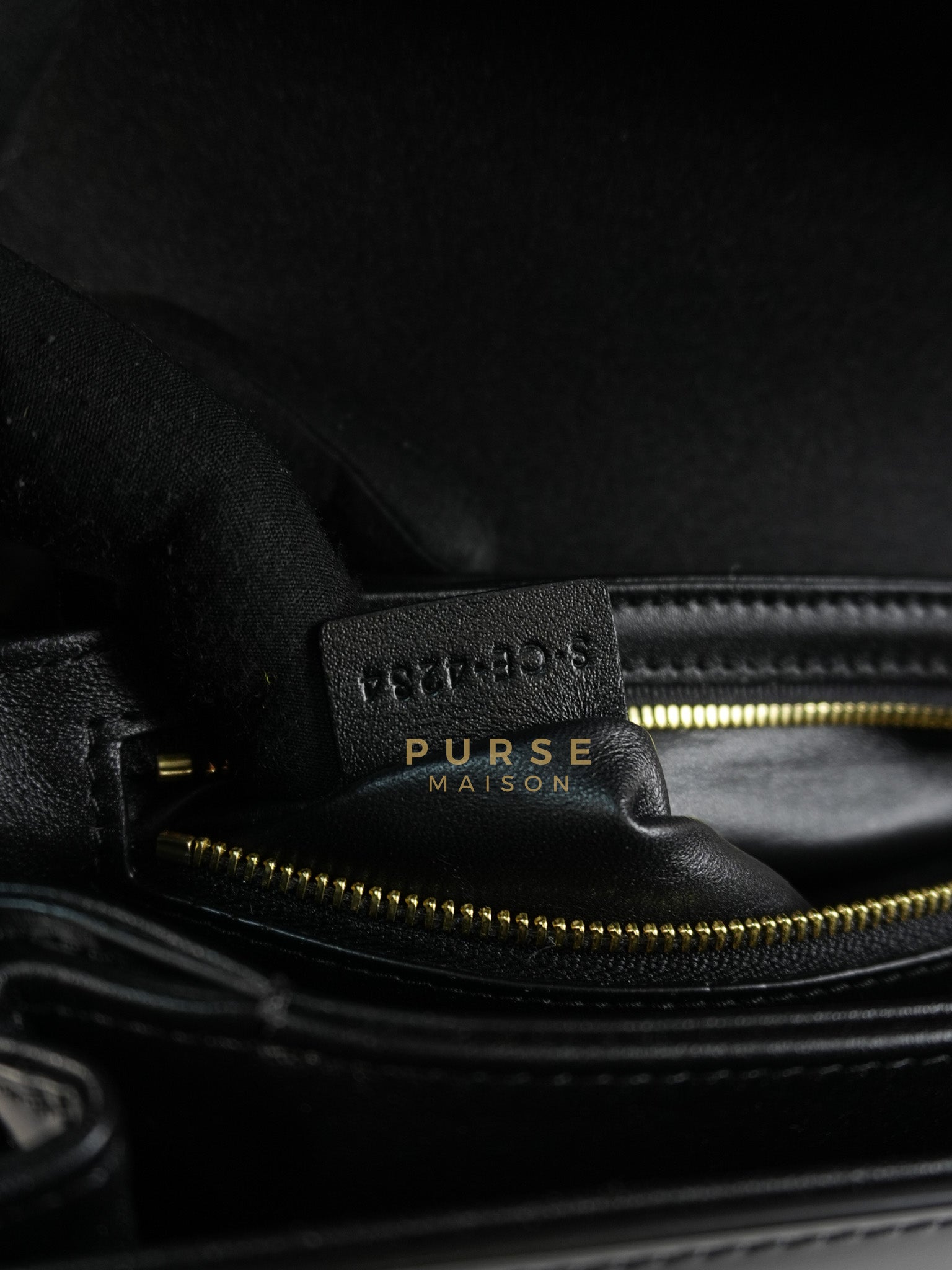 Classic Triomphe Medium Black Shiny Calfskin Leather | Purse Maison Luxury Bags Shop