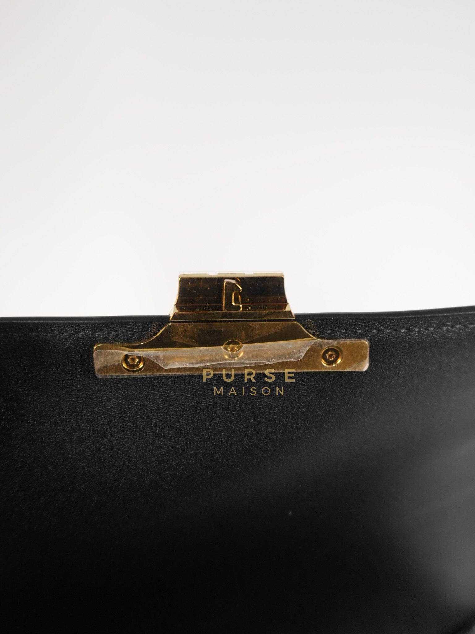 Classic Triomphe Medium Black Shiny Calfskin Leather | Purse Maison Luxury Bags Shop