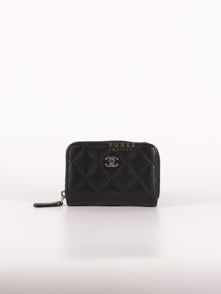 Classic Zippy Coin Purse in Caviar Leather and Silver Hardware Series 31 | Purse Maison Luxury Bags Shop