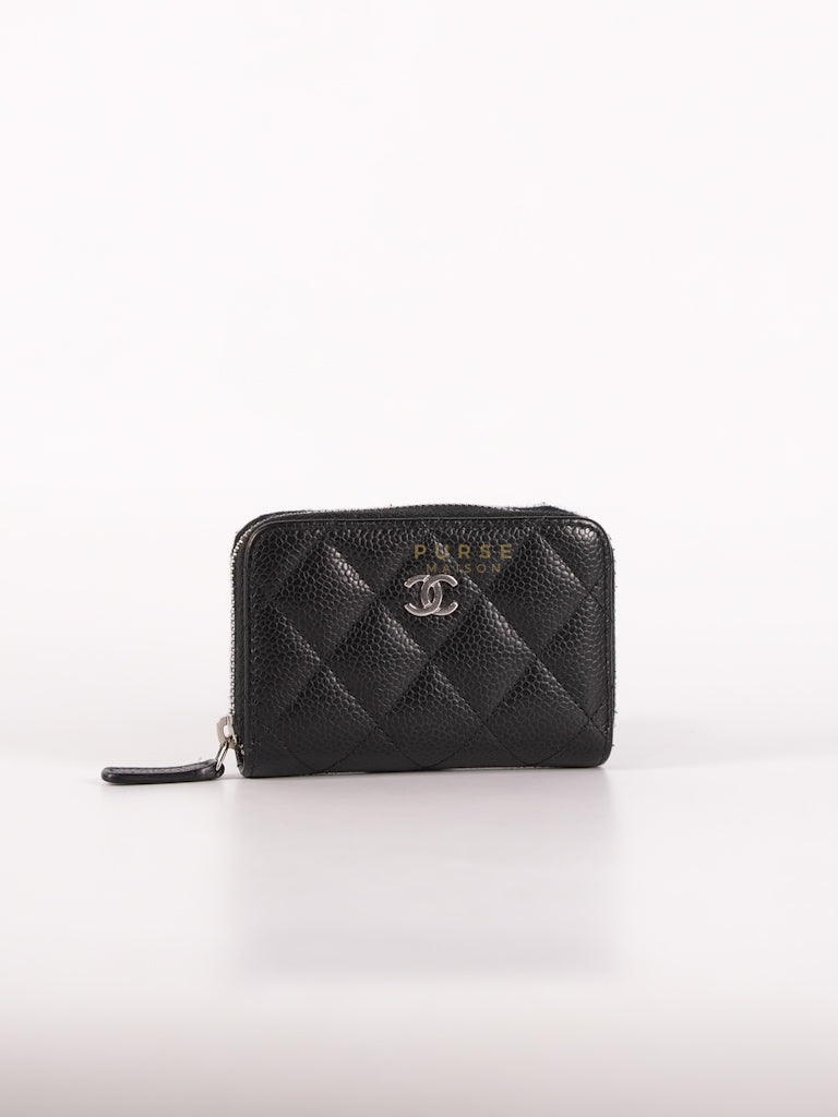 Classic Zippy Coin Purse in Caviar Leather and Silver Hardware Series 31 | Purse Maison Luxury Bags Shop