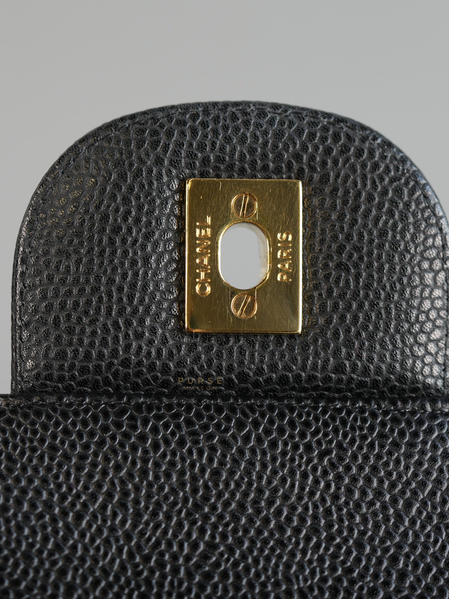 Classis Double Flap Jumbo in Black Caviar Leather Gold Hardware(Series 19) | Purse Maison Luxury Bags Shop