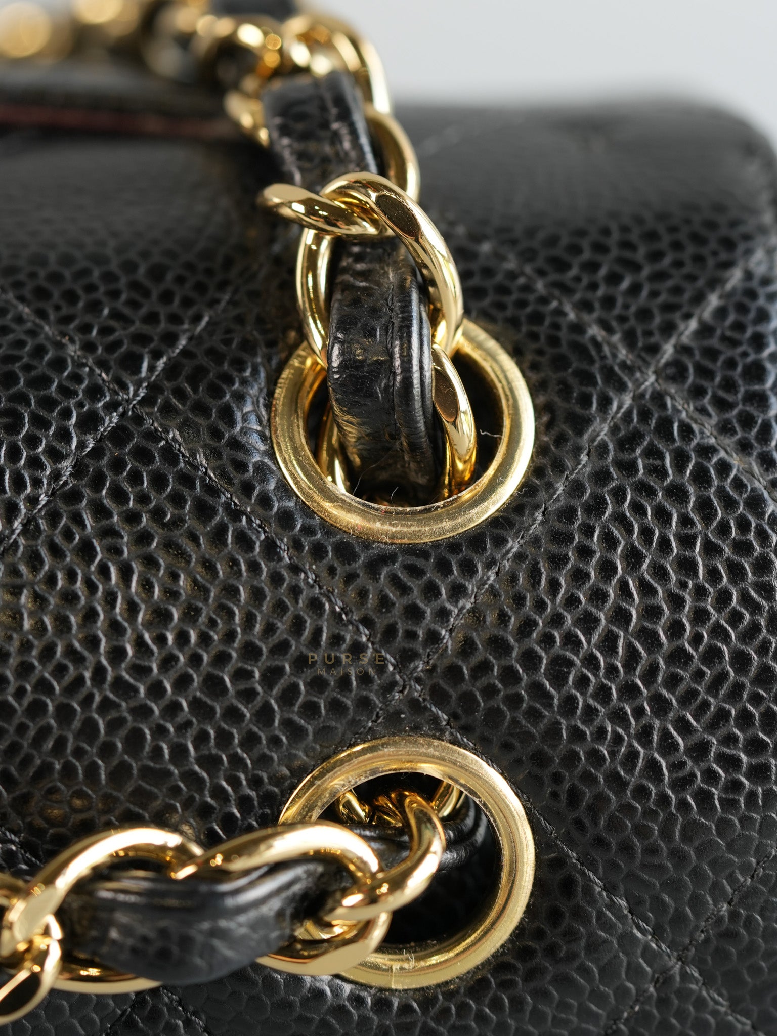 Classis Double Flap Jumbo in Black Caviar Leather Gold Hardware(Series 19) | Purse Maison Luxury Bags Shop