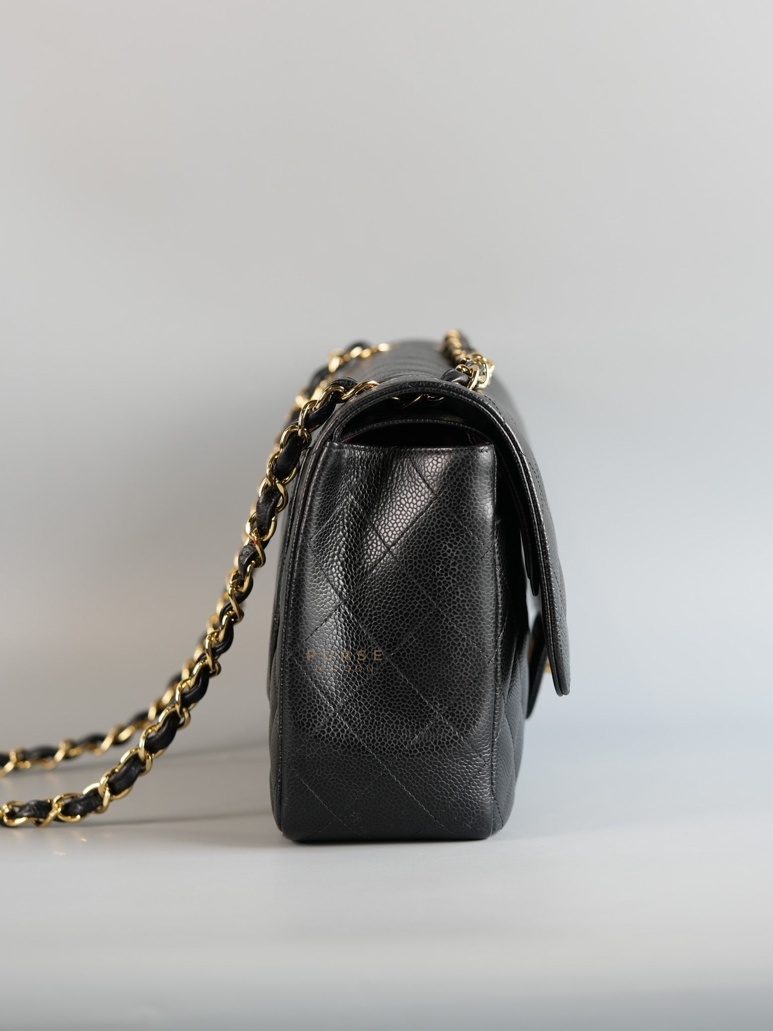 Classis Double Flap Jumbo in Black Caviar Leather Gold Hardware(Series 19) | Purse Maison Luxury Bags Shop