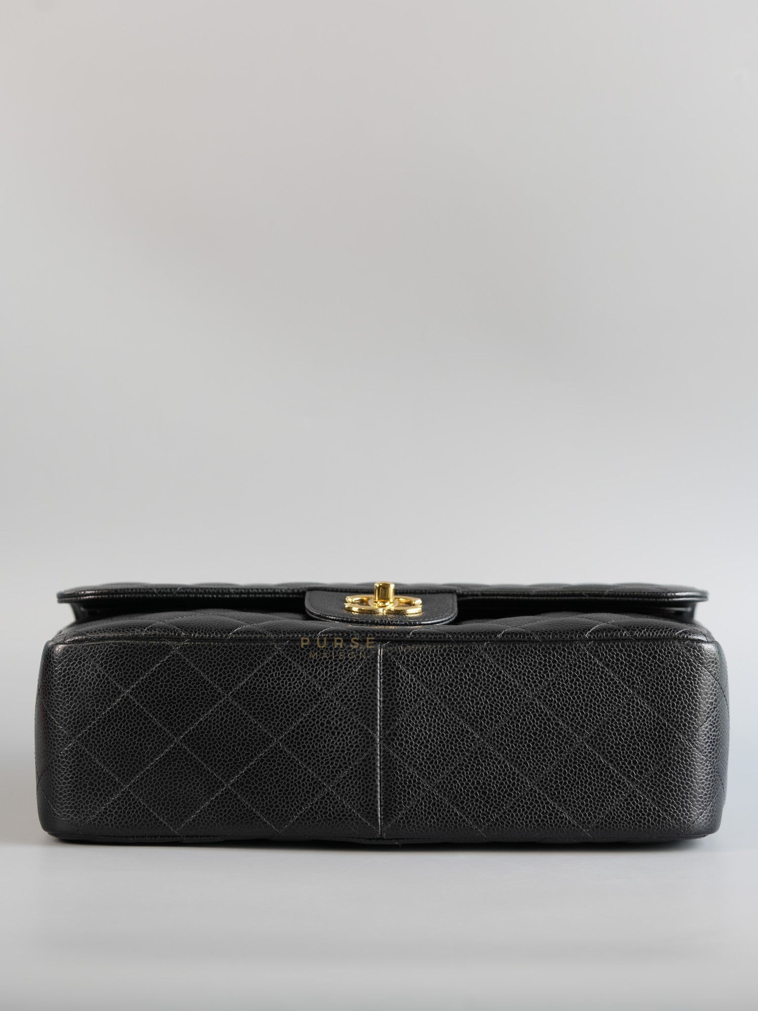Classis Double Flap Jumbo in Black Caviar Leather Gold Hardware(Series 19) | Purse Maison Luxury Bags Shop