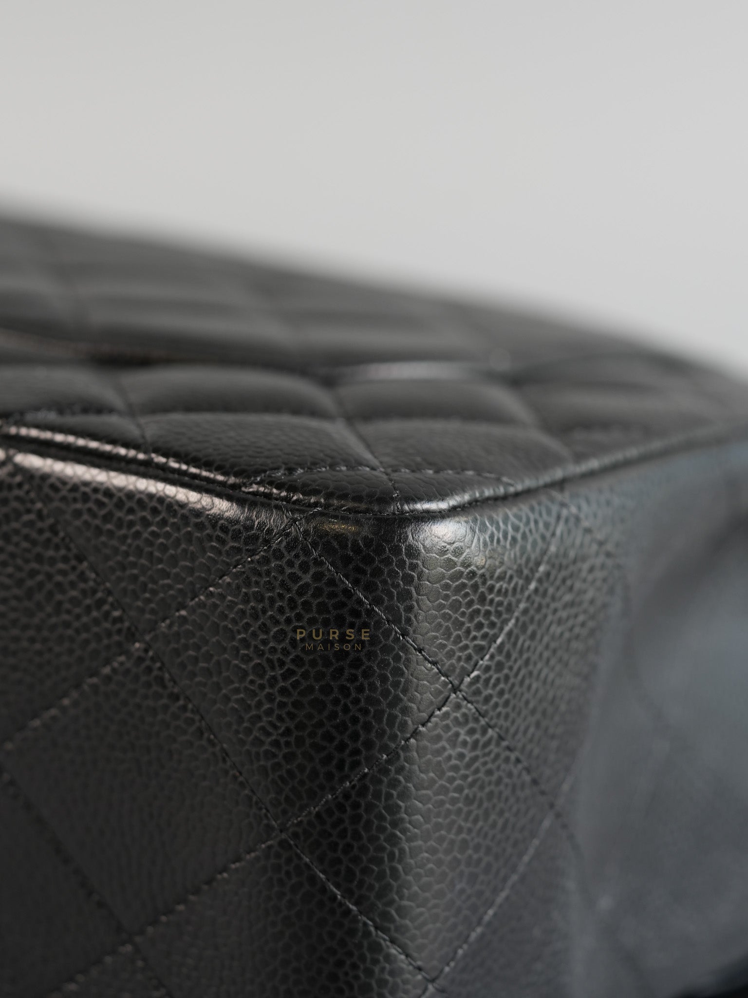 Classis Double Flap Jumbo in Black Caviar Leather Gold Hardware(Series 19) | Purse Maison Luxury Bags Shop