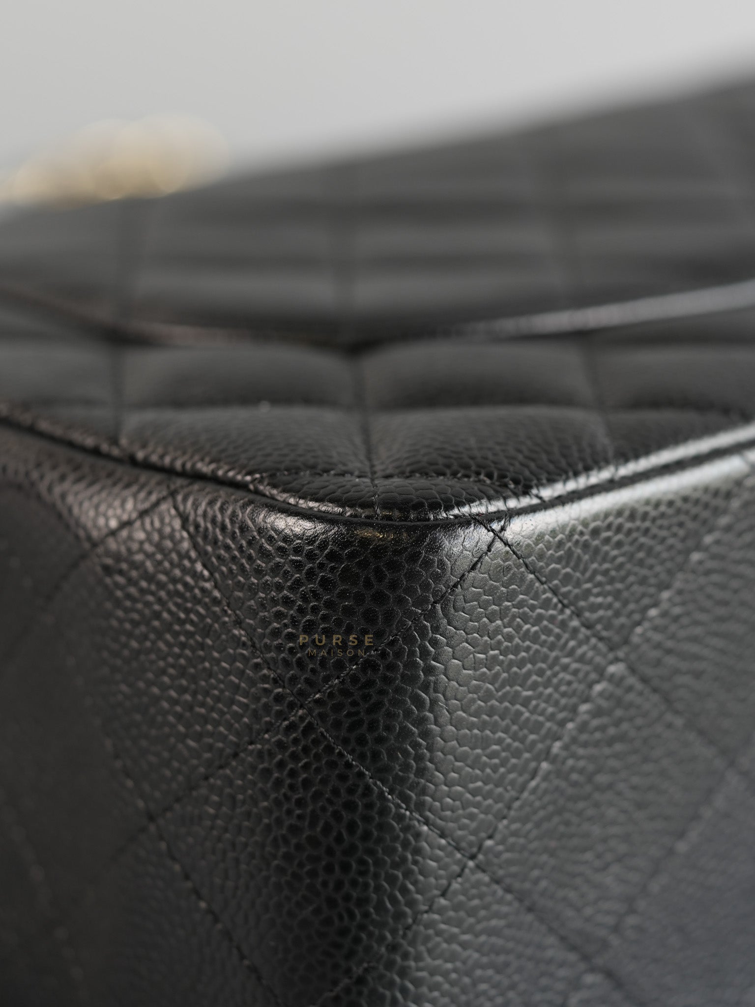 Classis Double Flap Jumbo in Black Caviar Leather Gold Hardware(Series 19) | Purse Maison Luxury Bags Shop